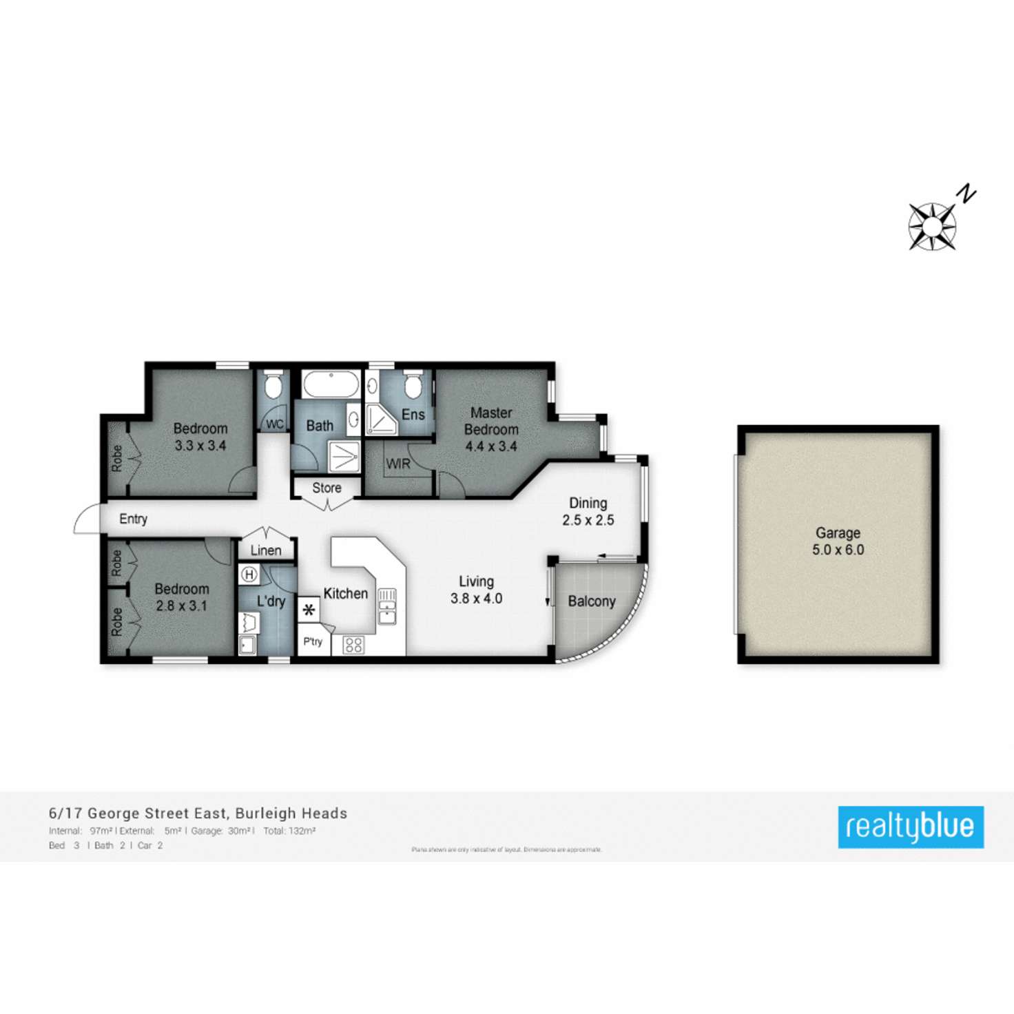 Floorplan of Homely apartment listing, 6/17 George Street East, Burleigh Heads QLD 4220