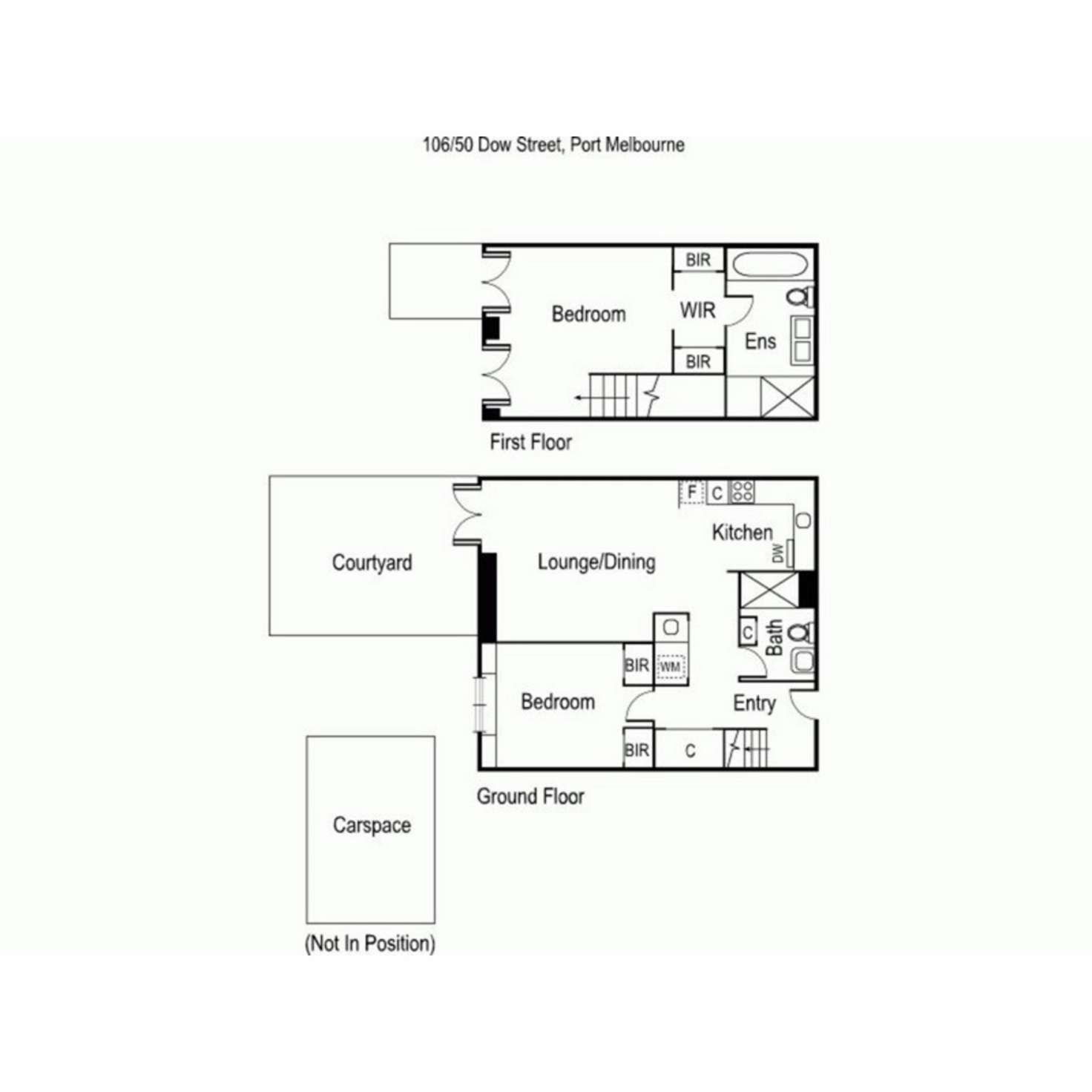 Floorplan of Homely apartment listing, 106/50 Dow Street, Port Melbourne VIC 3207