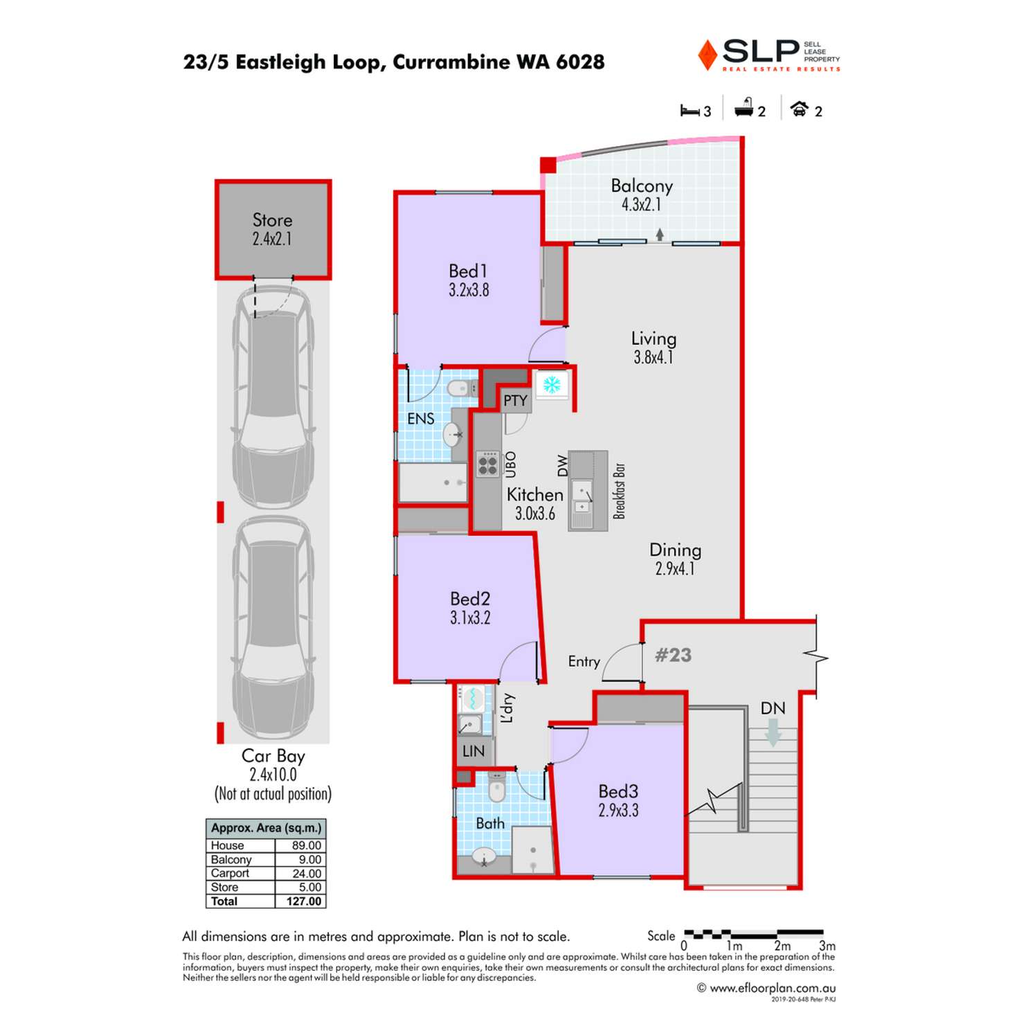Floorplan of Homely apartment listing, 23/5 Eastleigh Loop, Currambine WA 6028