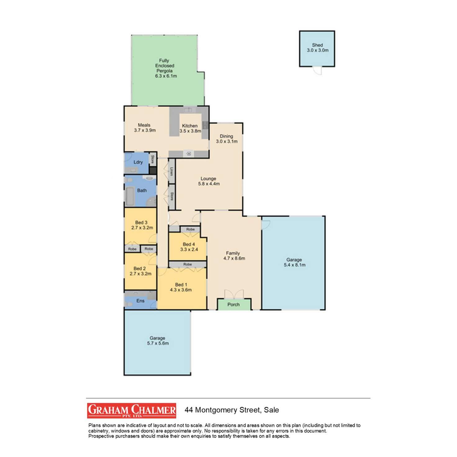 Floorplan of Homely house listing, 44 Montgomery Street, Sale VIC 3850