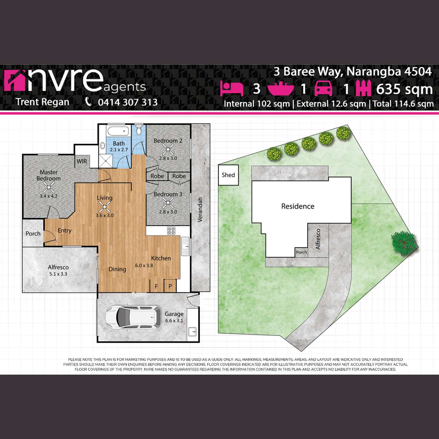 Floorplan of Homely house listing, 3 Baree Way, Narangba QLD 4504