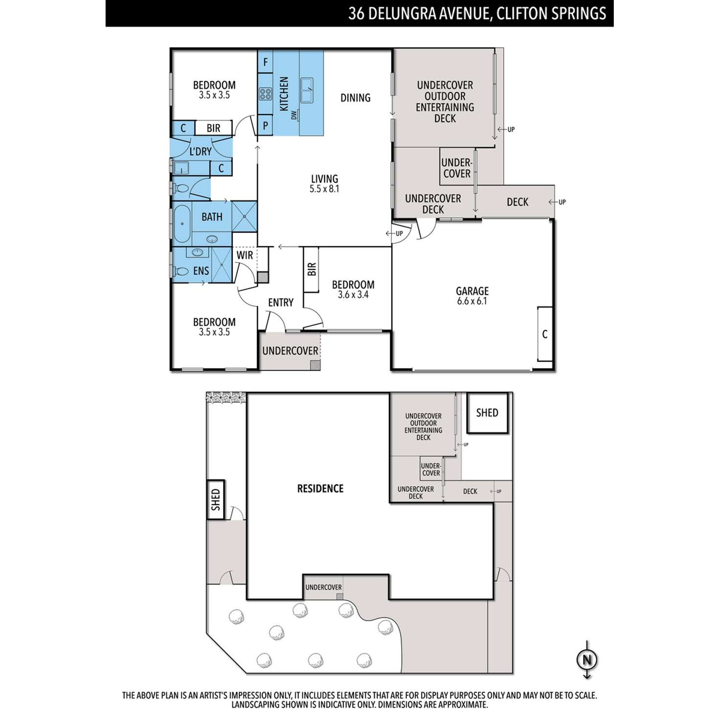 Floorplan of Homely house listing, 36 Delungra  Avenue, Clifton Springs VIC 3222