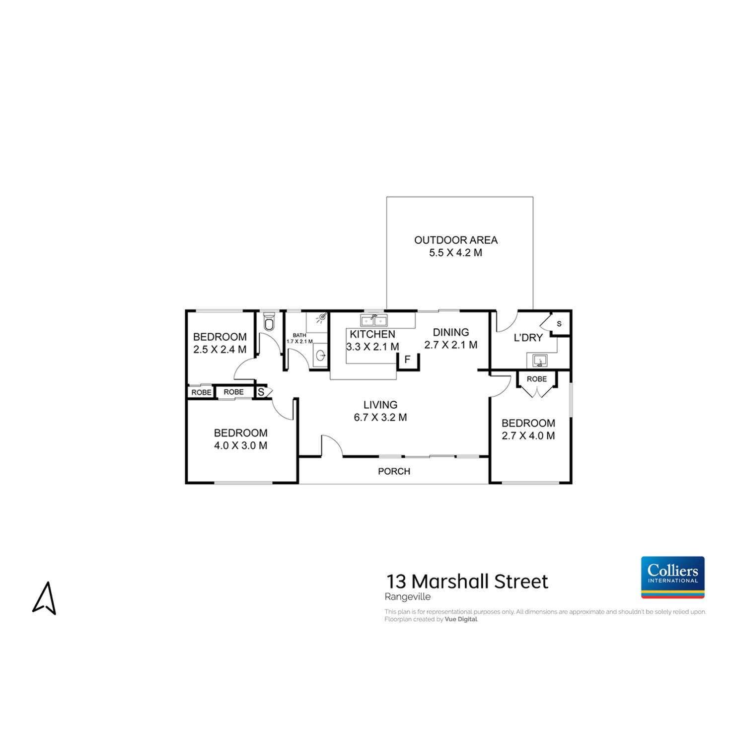 Floorplan of Homely house listing, 13 Marshall Street, Rangeville QLD 4350