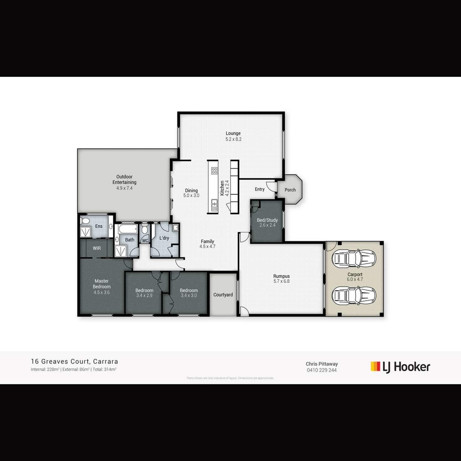Floorplan of Homely house listing, 16 Greaves Court, Carrara QLD 4211