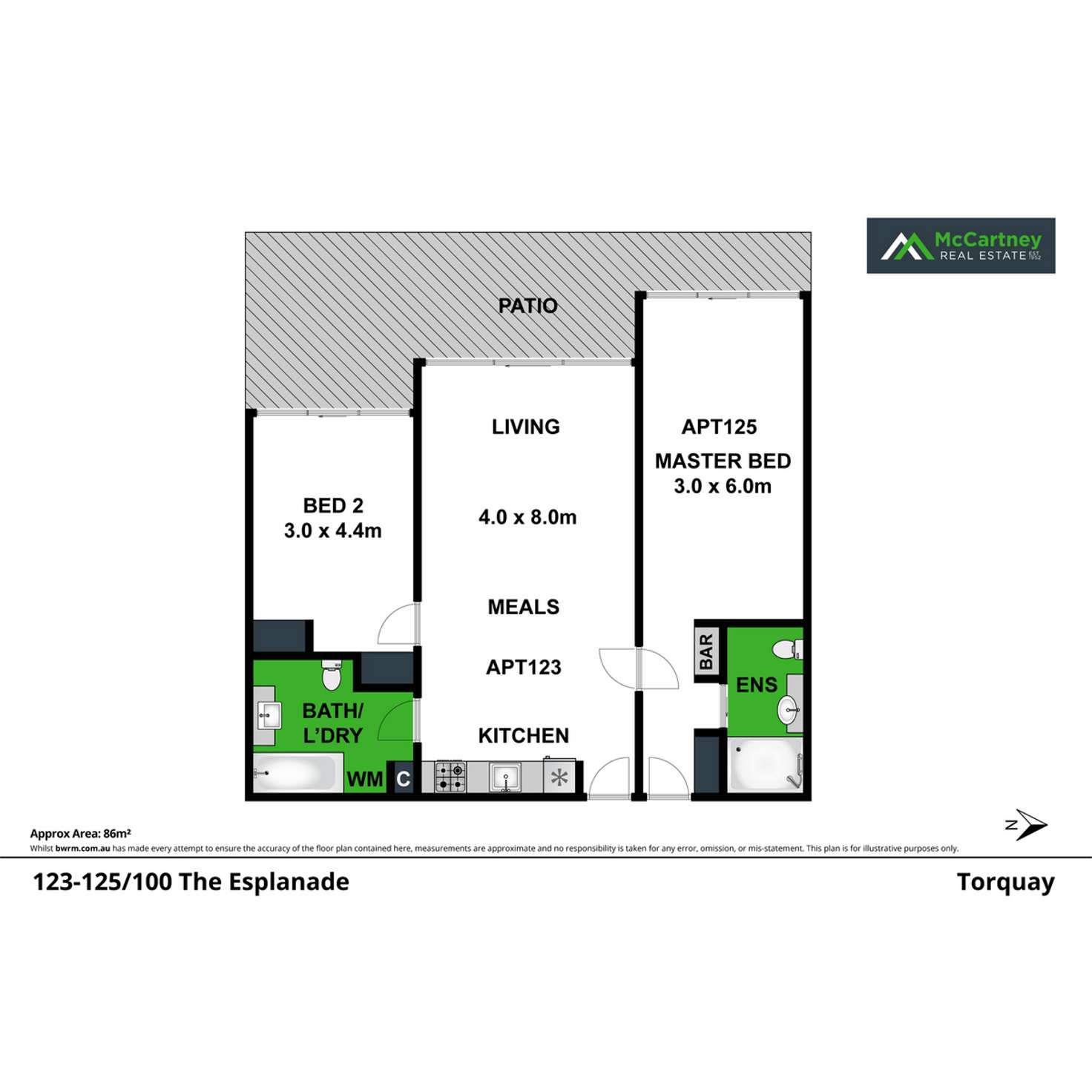 Floorplan of Homely apartment listing, 123-125/100 The Esplanade, Torquay VIC 3228
