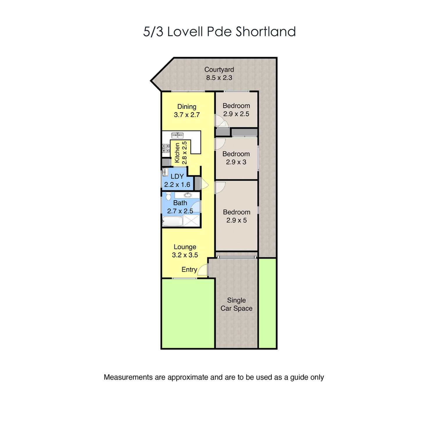Floorplan of Homely villa listing, 5/3 Lovell Parade, Shortland NSW 2307
