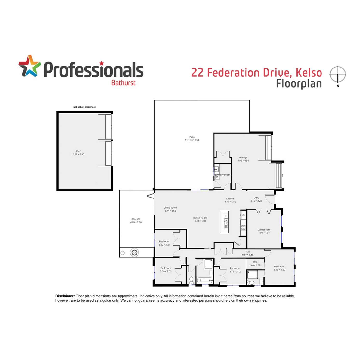Floorplan of Homely house listing, 22 Federation Drive, Kelso NSW 2795