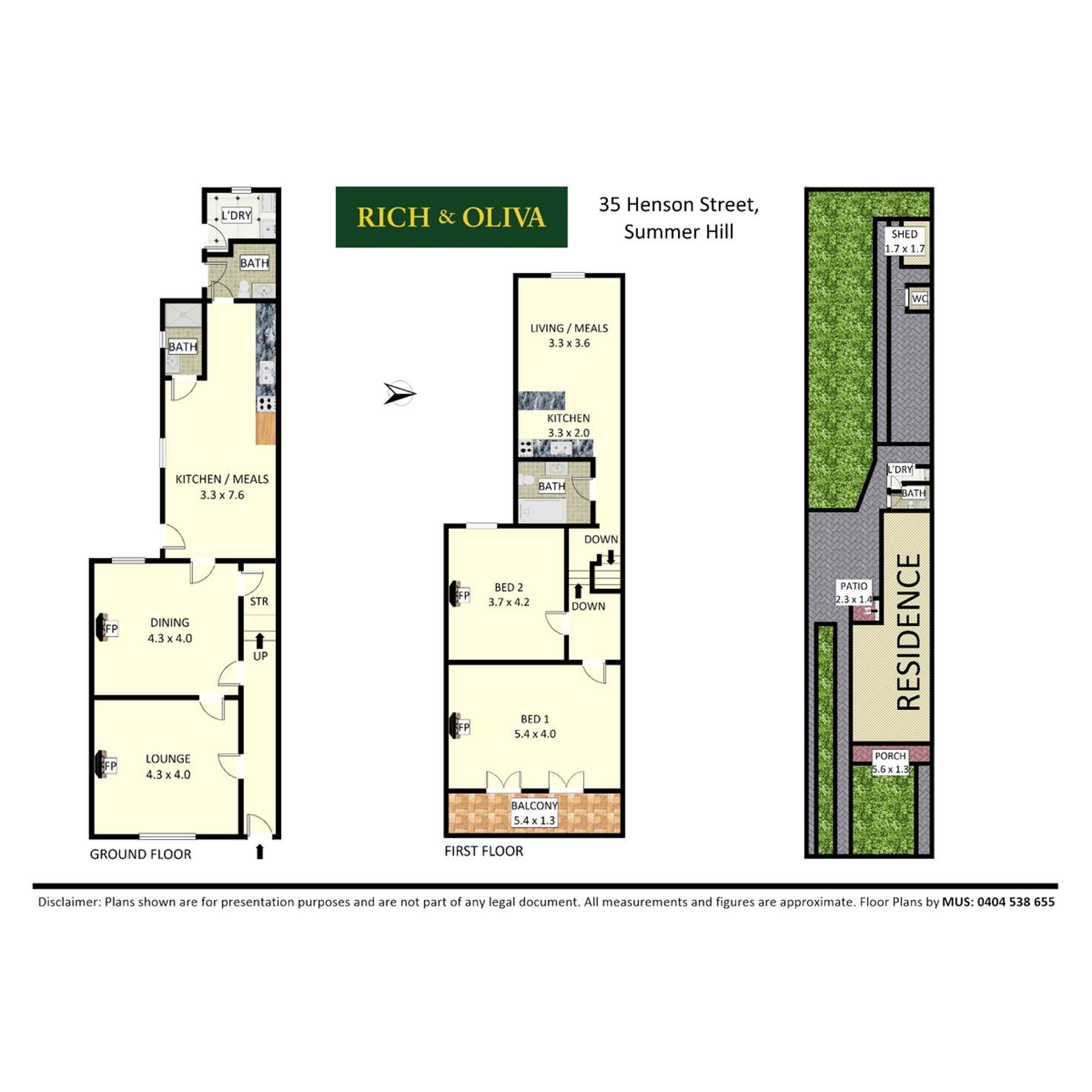 Floorplan of Homely terrace listing, 35 Henson Street, Summer Hill NSW 2130