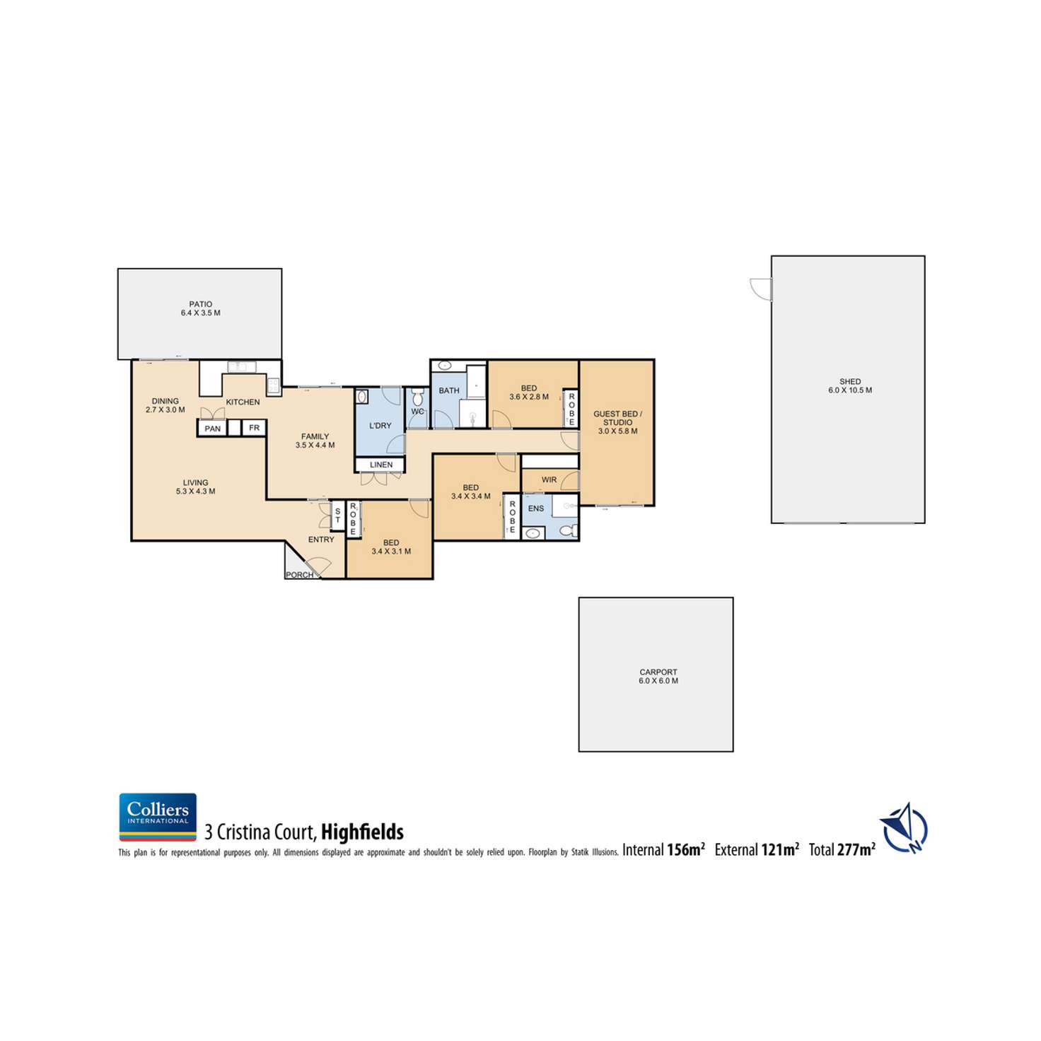 Floorplan of Homely house listing, 3 Cristina Court, Highfields QLD 4352