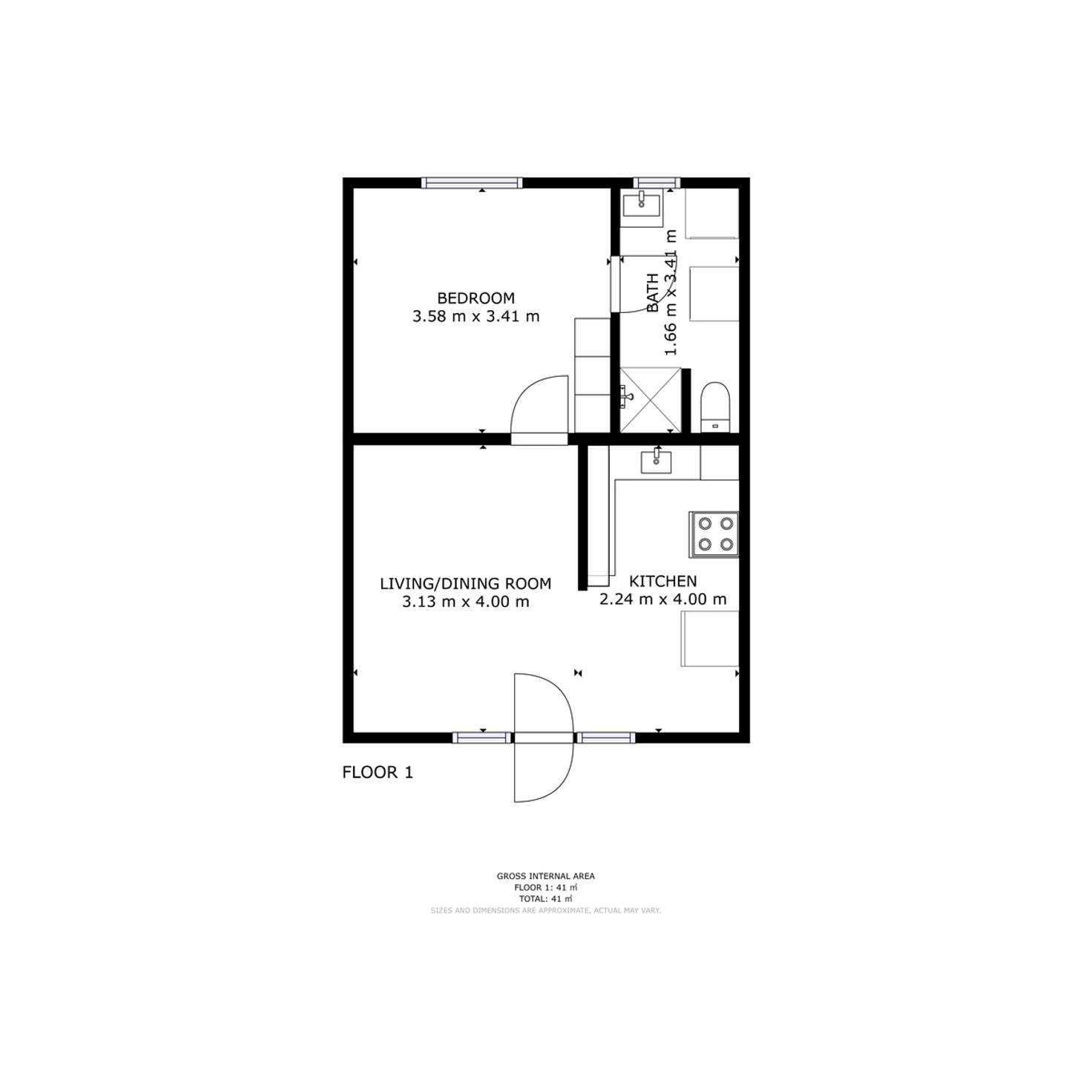 Floorplan of Homely unit listing, 3/2 Gerrard Street, Moonah TAS 7009