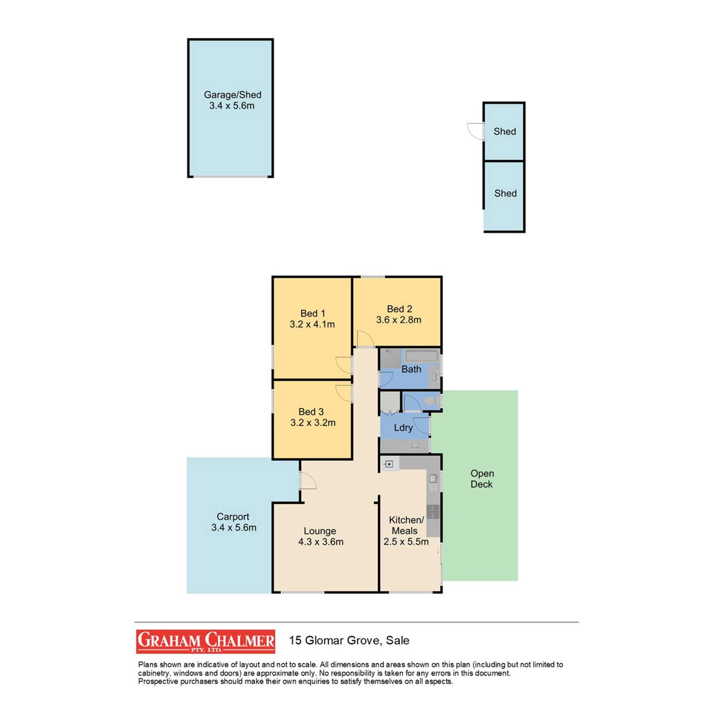 Floorplan of Homely house listing, 15 Glomar Grove, Sale VIC 3850