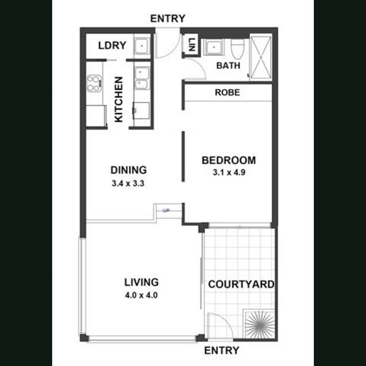 Floorplan of Homely apartment listing, 4/13 Oatley Road, Paddington NSW 2021