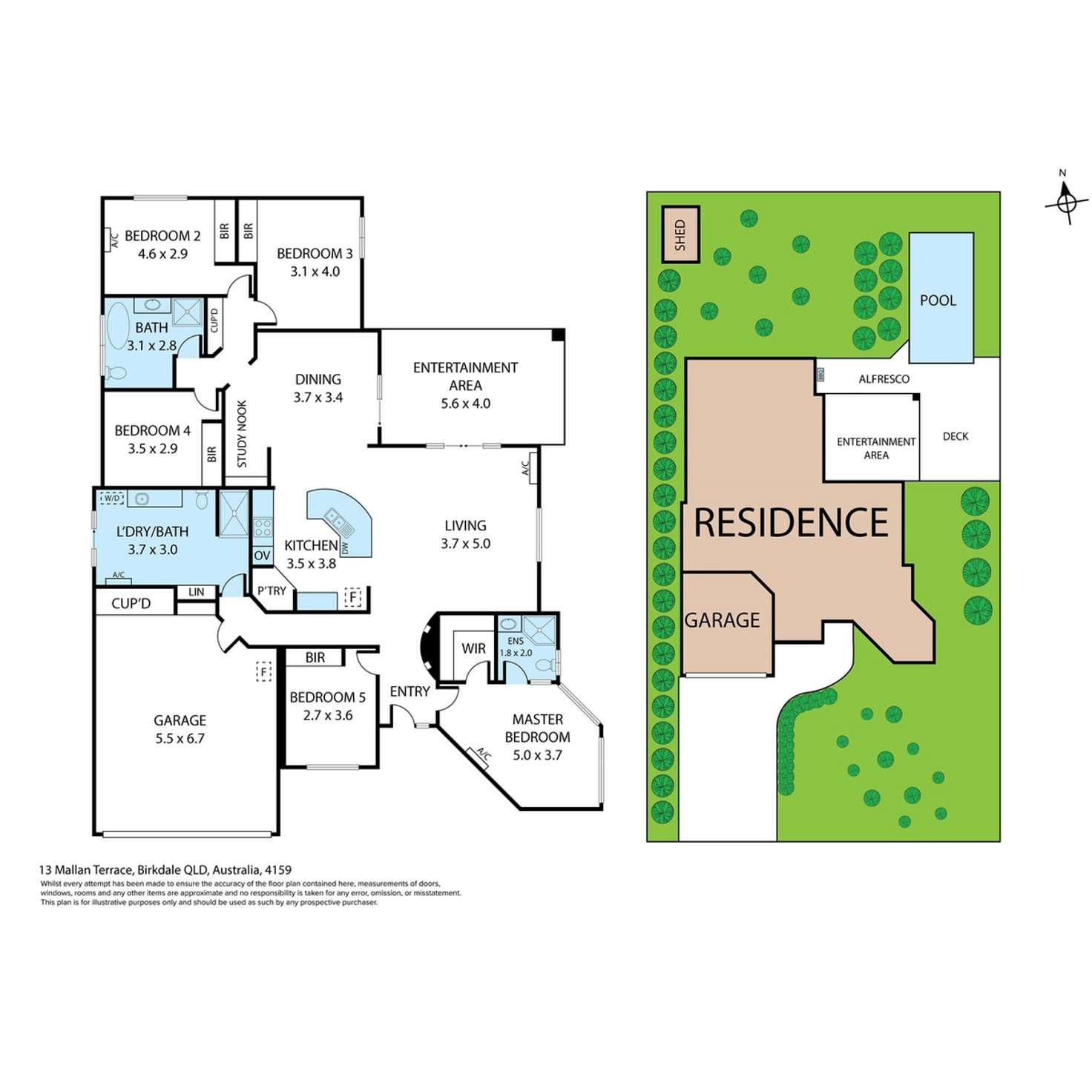 Floorplan of Homely house listing, 13 Mallan Terrace, Birkdale QLD 4159