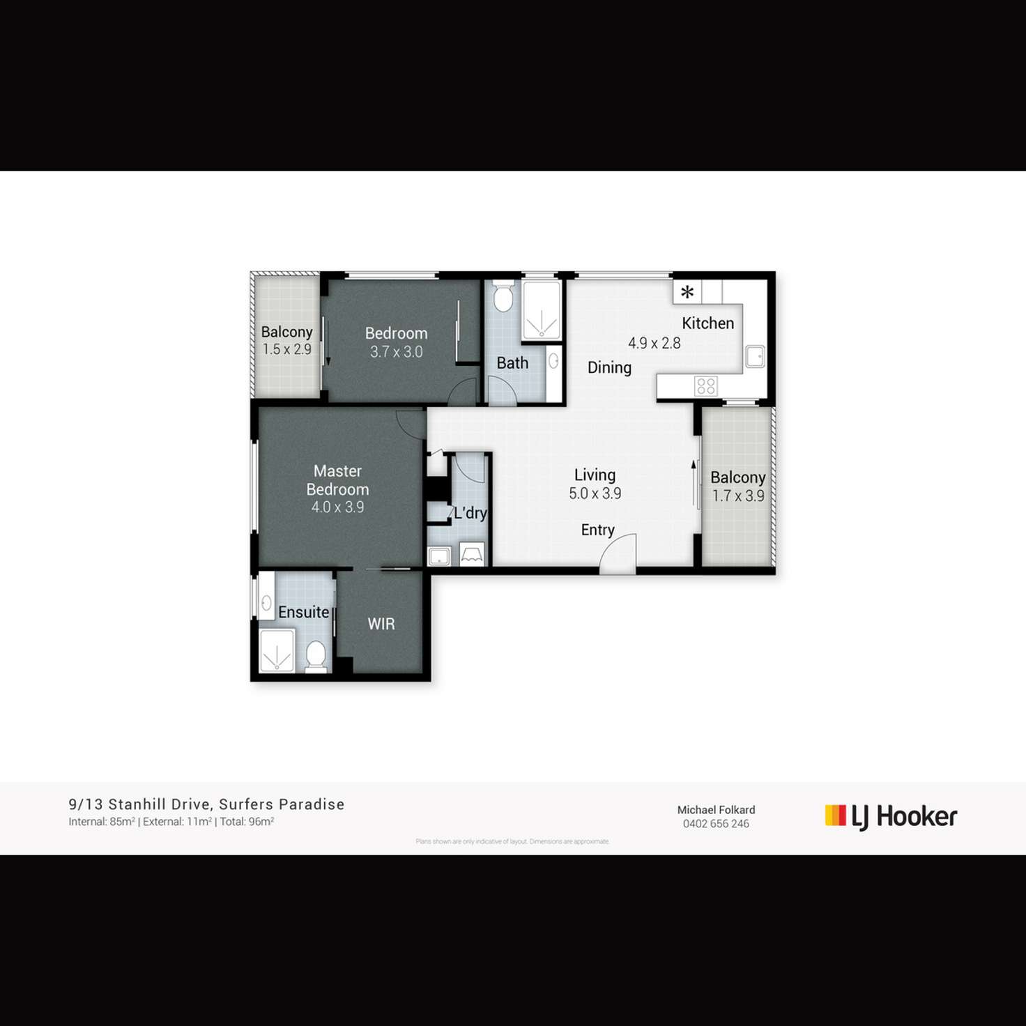 Floorplan of Homely unit listing, 9/13 Stanhill Drive, Surfers Paradise QLD 4217