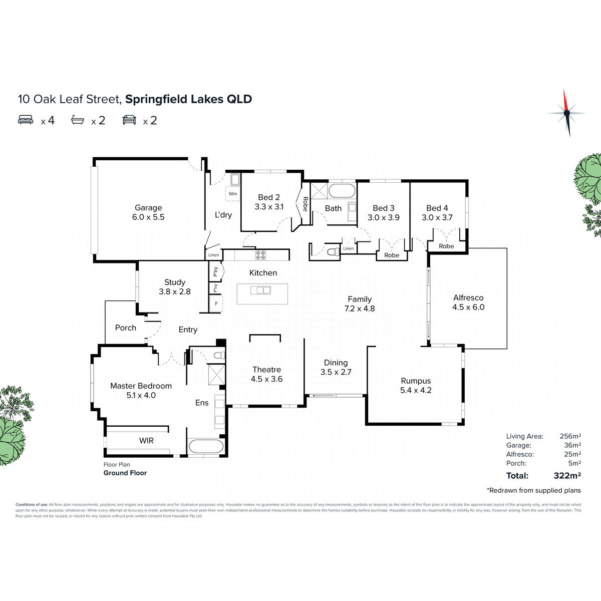 Floorplan of Homely house listing, 10 Oak Leaf Street, Springfield Lakes QLD 4300