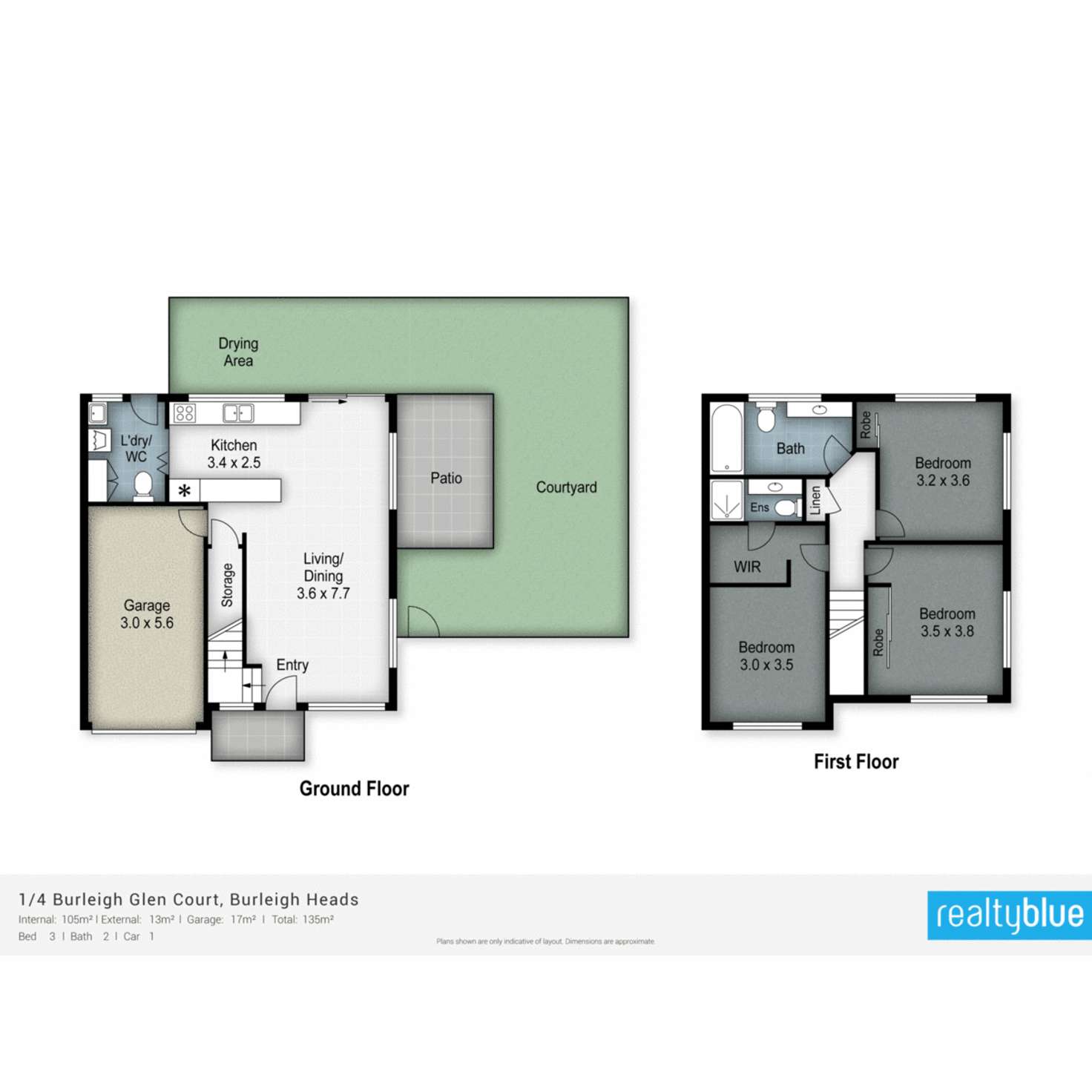 Floorplan of Homely townhouse listing, 1/4 Burleigh Glen Court, Burleigh Heads QLD 4220