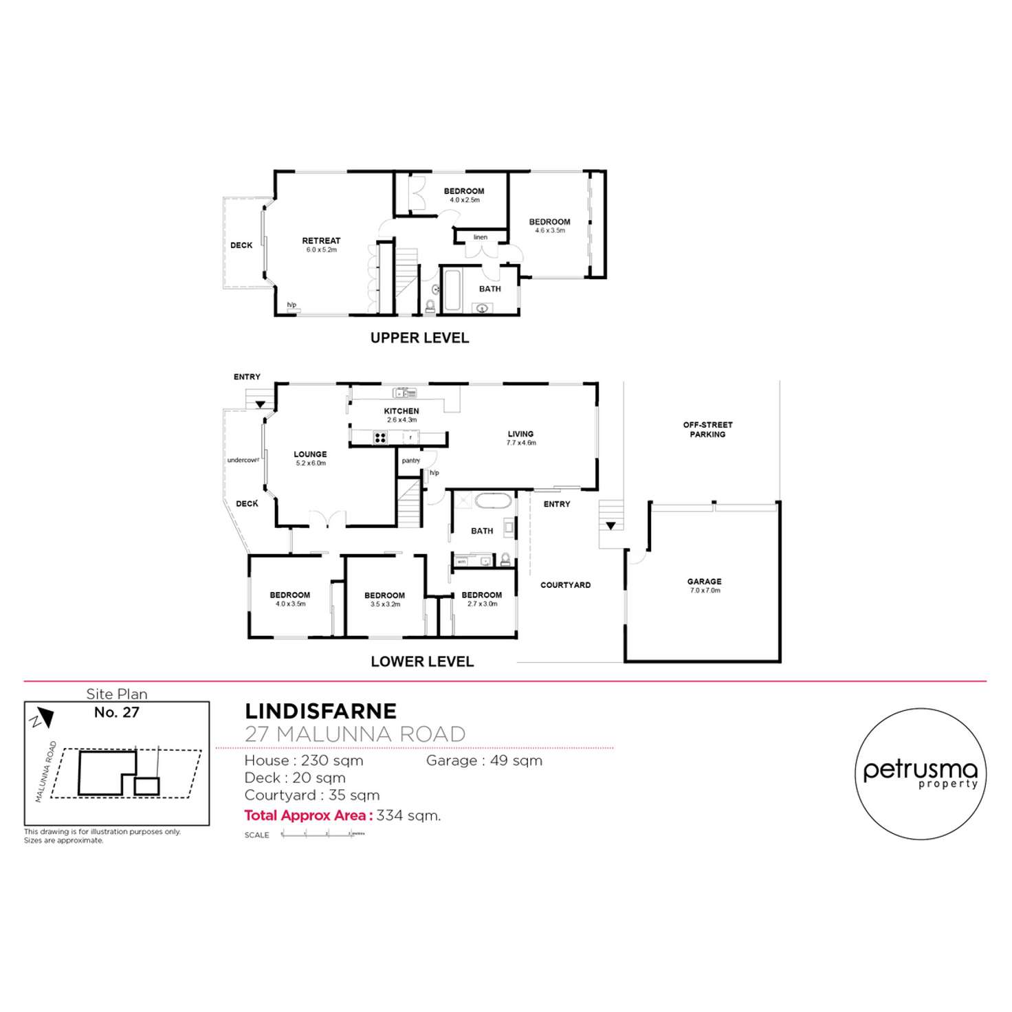 Floorplan of Homely house listing, 27 Malunna Road, Lindisfarne TAS 7015