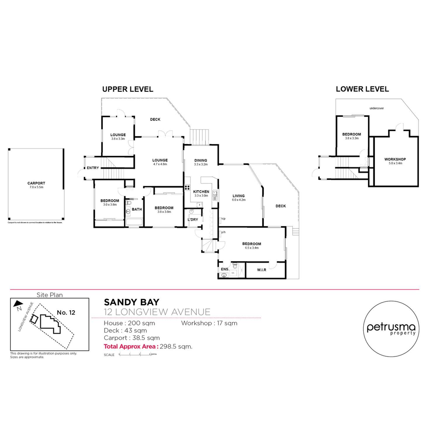 Floorplan of Homely house listing, 12 Longview Avenue, Sandy Bay TAS 7005