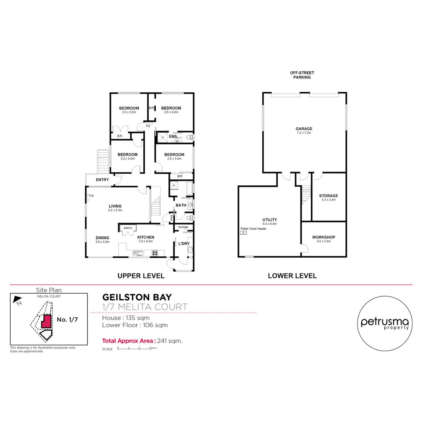 Floorplan of Homely house listing, 1/7 Melita Court, Geilston Bay TAS 7015