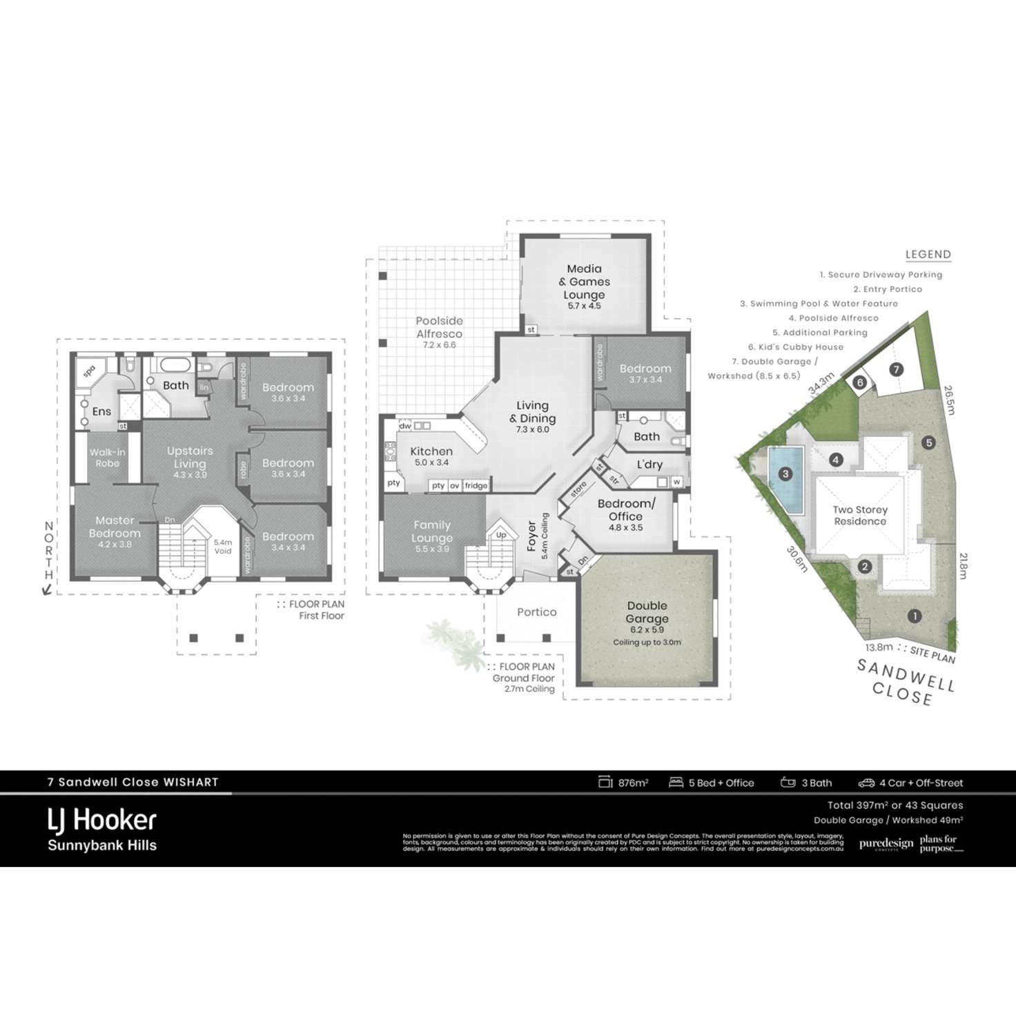 Floorplan of Homely house listing, 7 Sandwell Close, Wishart QLD 4122