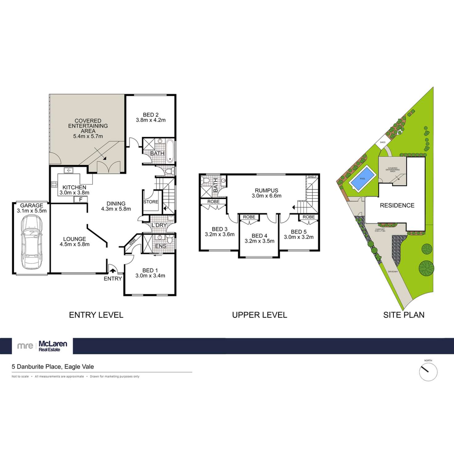Floorplan of Homely house listing, 5 Danburite Place, Eagle Vale NSW 2558