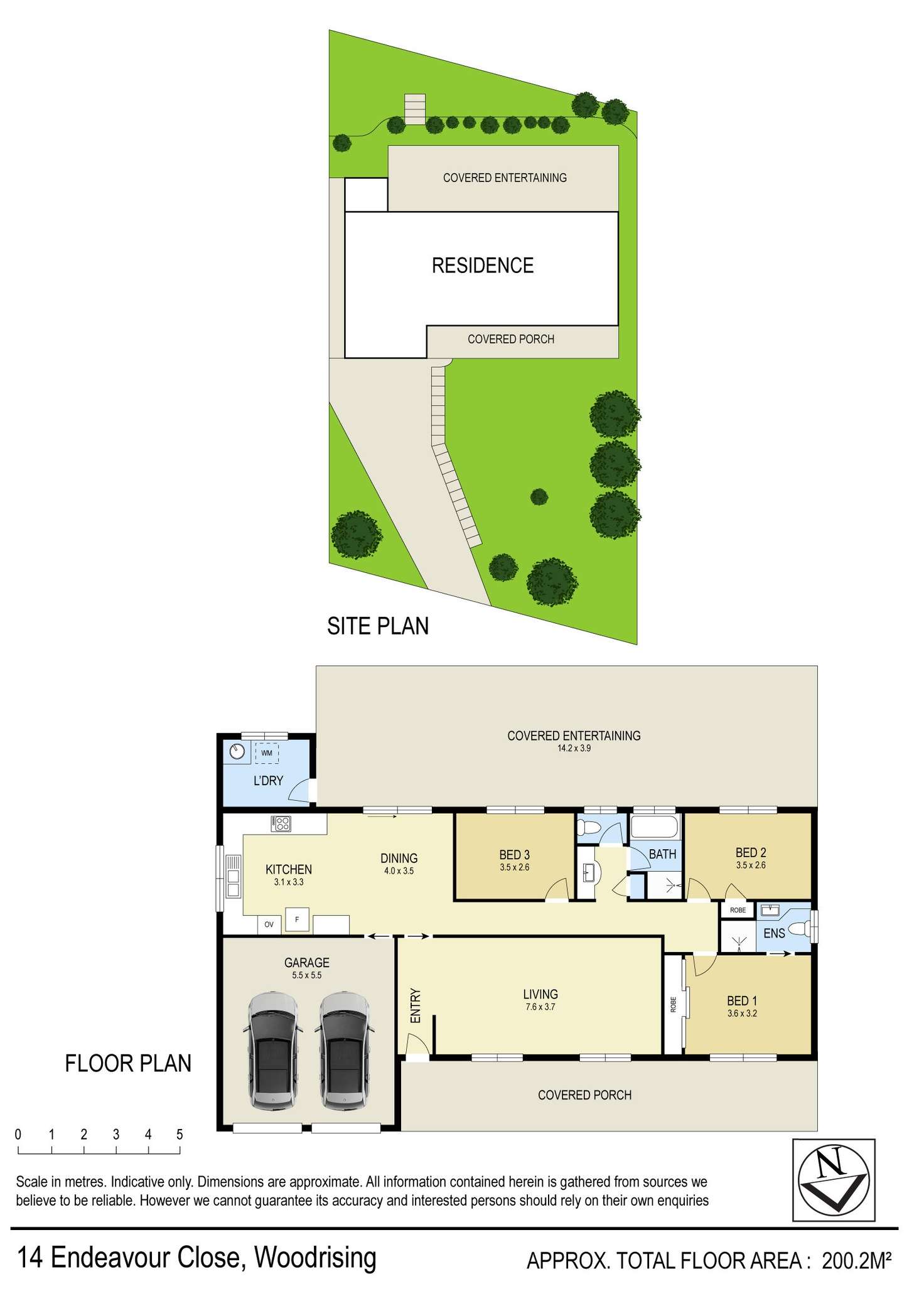 Floorplan of Homely house listing, 14 Endeavour Close, Woodrising NSW 2284