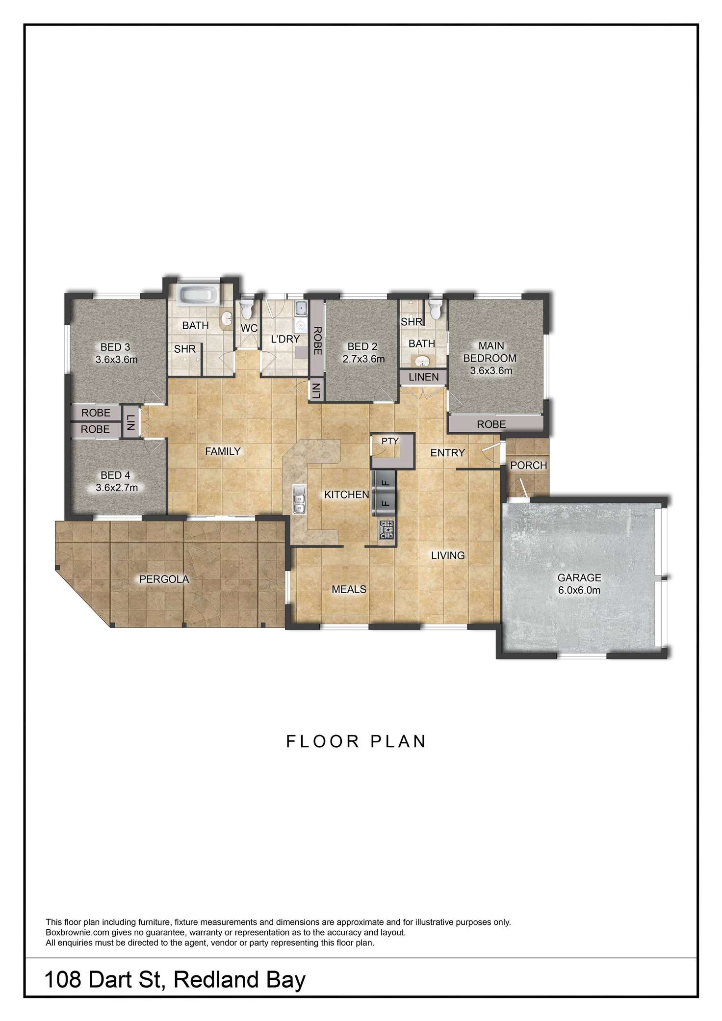 Floorplan of Homely house listing, 108 Dart Street, Redland Bay QLD 4165