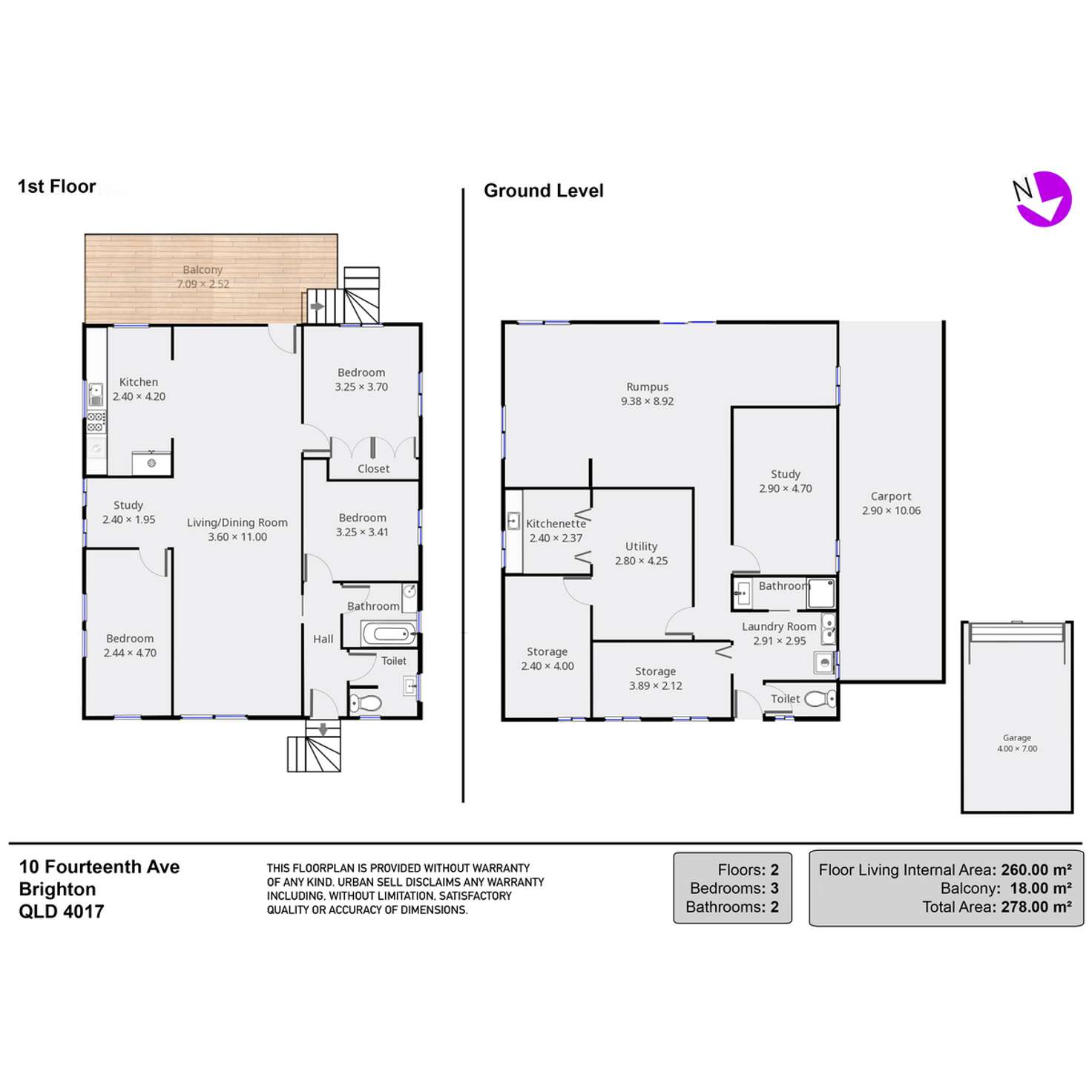 Floorplan of Homely house listing, 10 Fourteenth Avenue, Brighton QLD 4017