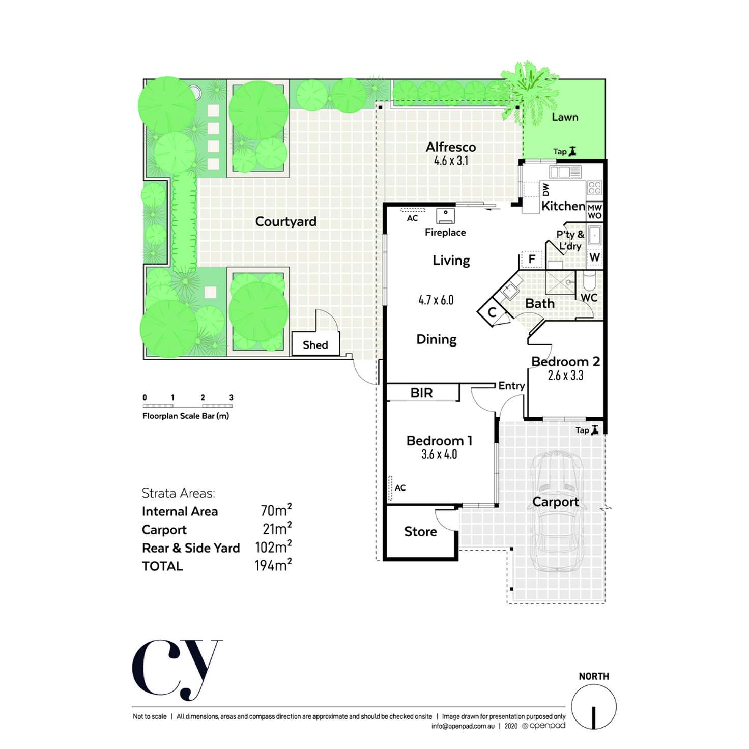 Floorplan of Homely villa listing, 1/7 Carrington Street, Palmyra WA 6157