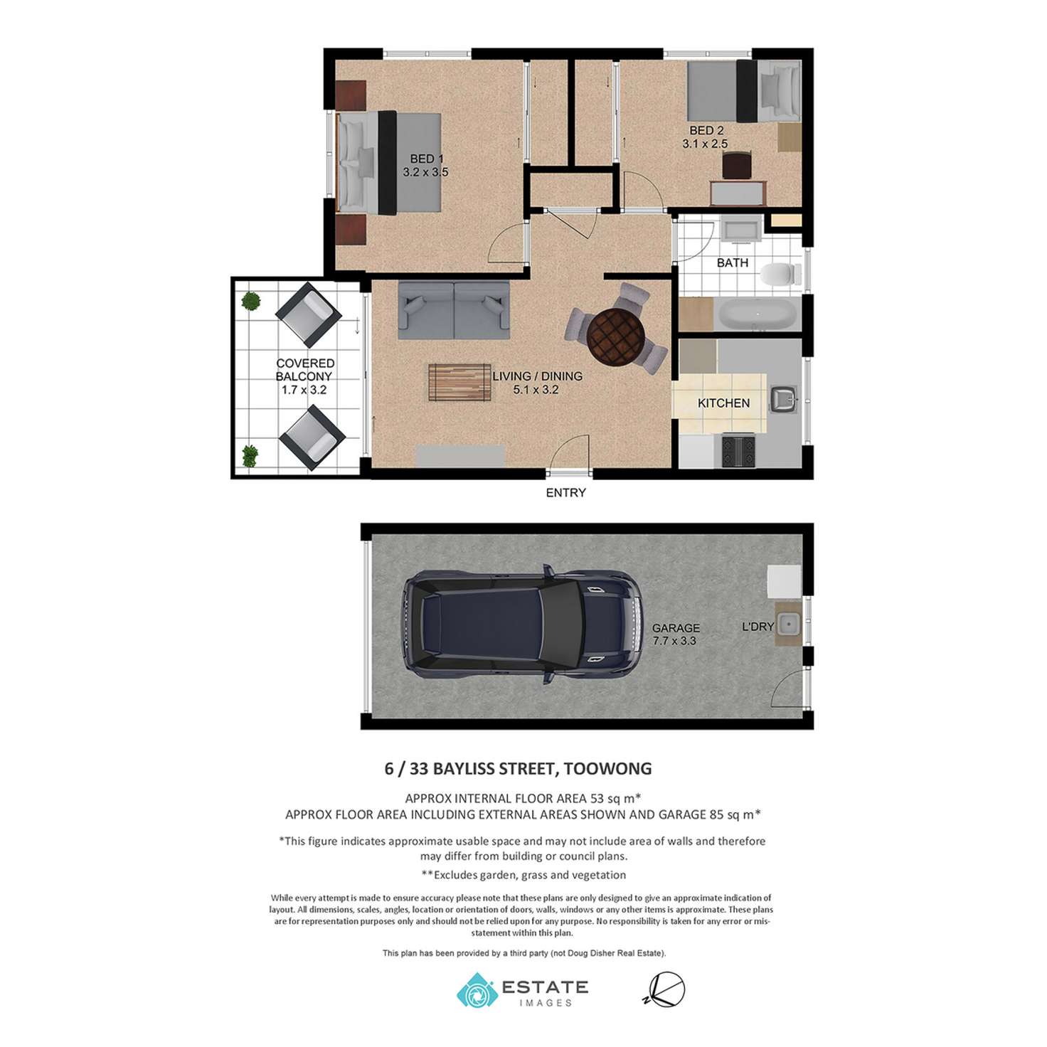 Floorplan of Homely apartment listing, 6/33 Bayliss Street, Toowong QLD 4066