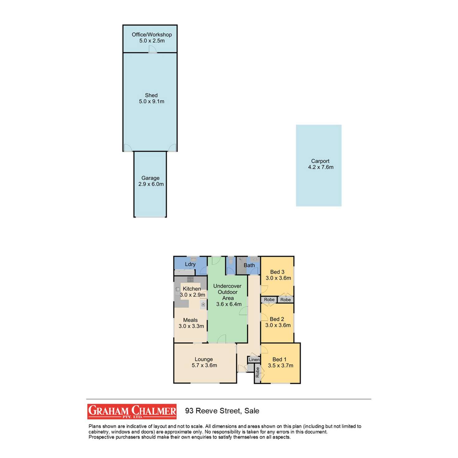 Floorplan of Homely house listing, 93 Reeve Street, Sale VIC 3850