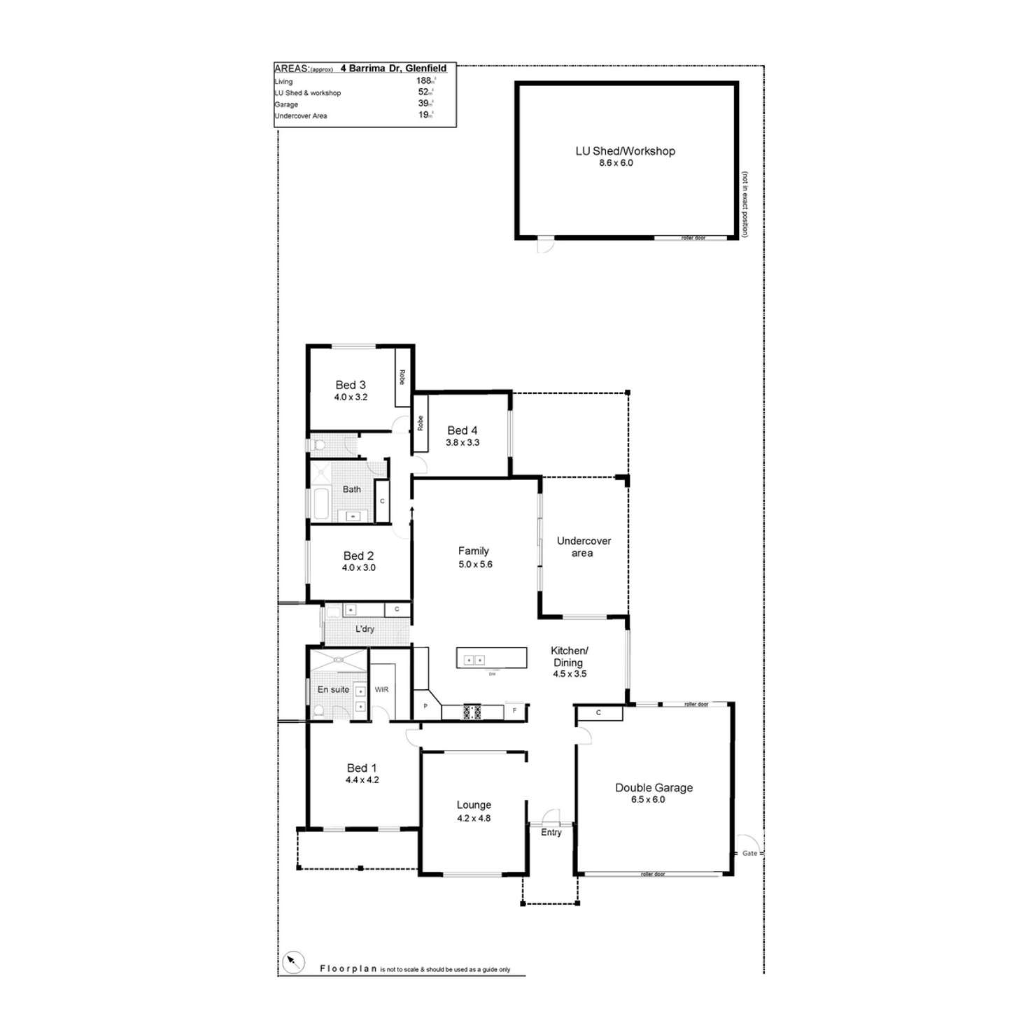 Floorplan of Homely house listing, 4 Barrima Drive, Glenfield Park NSW 2650