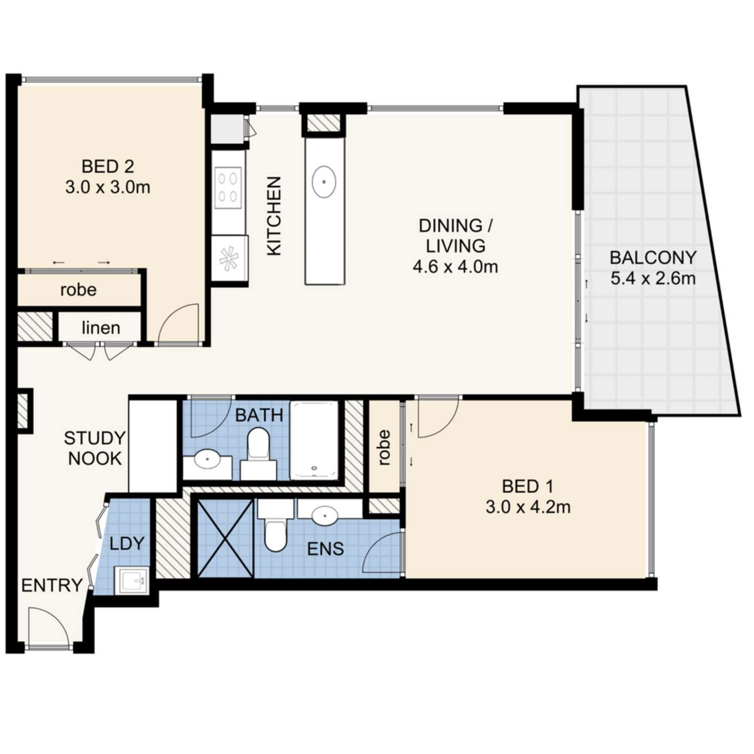 Floorplan of Homely apartment listing, 73/454 Upper Edward Street, Spring Hill QLD 4000