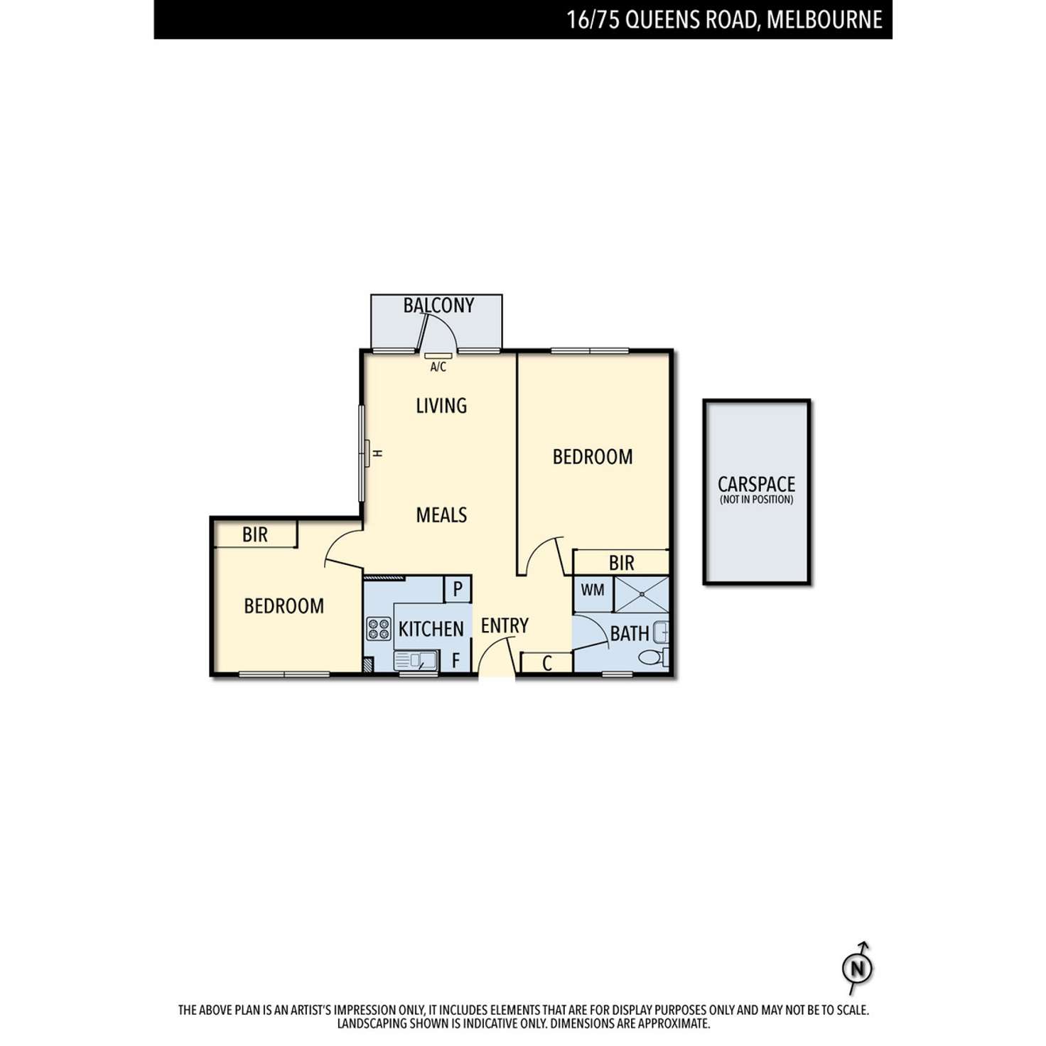 Floorplan of Homely apartment listing, 16/75 Queens Road, Melbourne VIC 3004