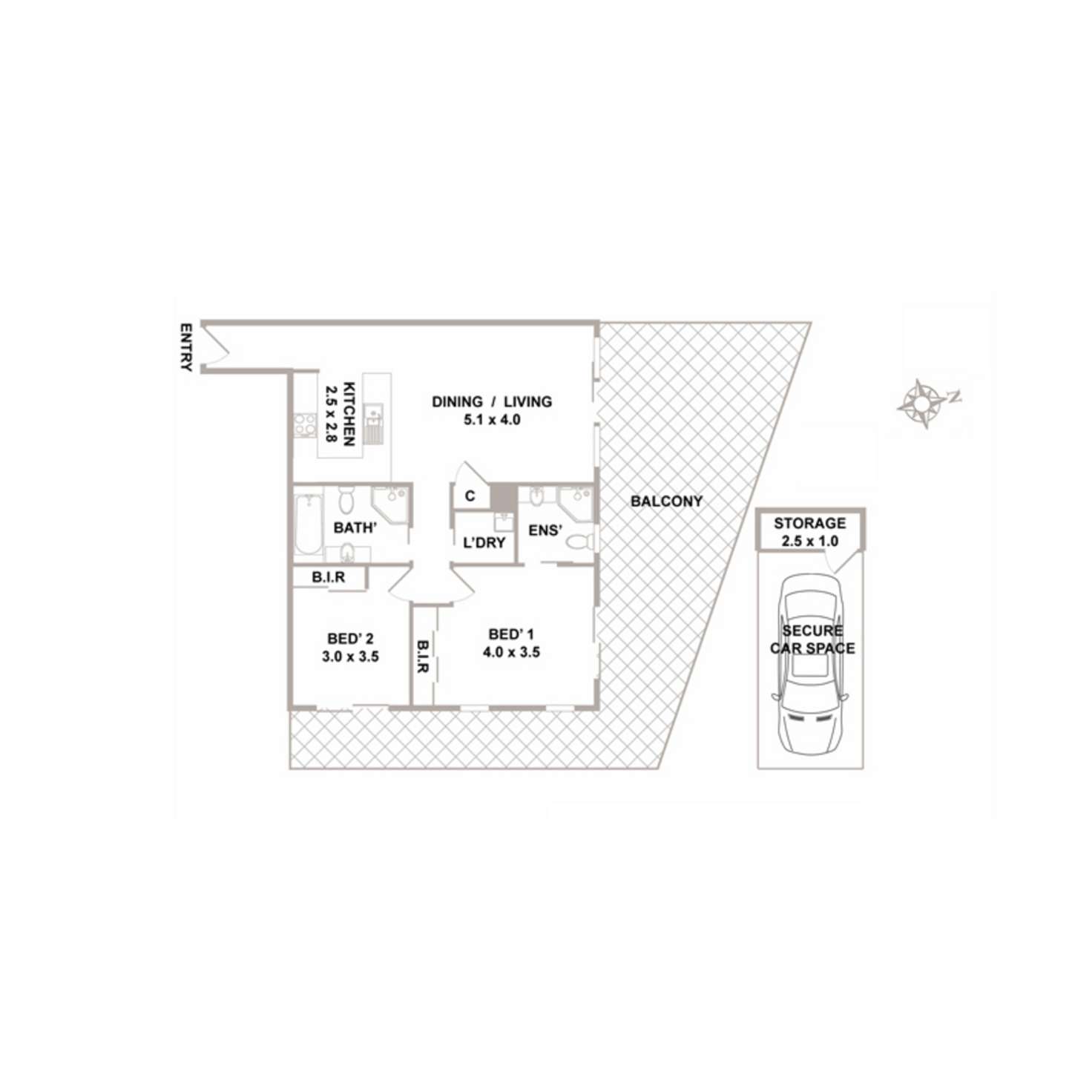Floorplan of Homely apartment listing, 24/12-18 Orara Street, Waitara NSW 2077