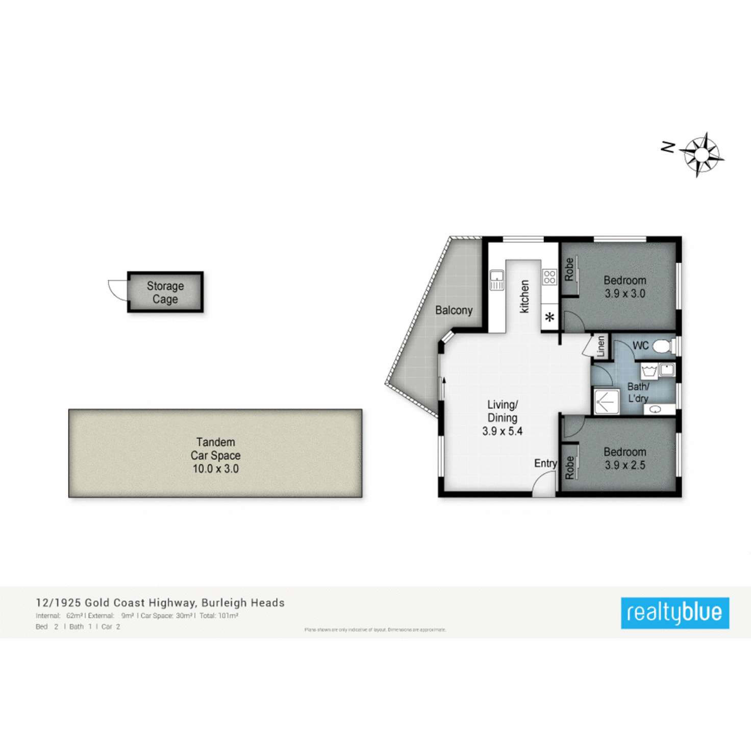 Floorplan of Homely apartment listing, 12/1925 Gold Coast Highway, Burleigh Heads QLD 4220