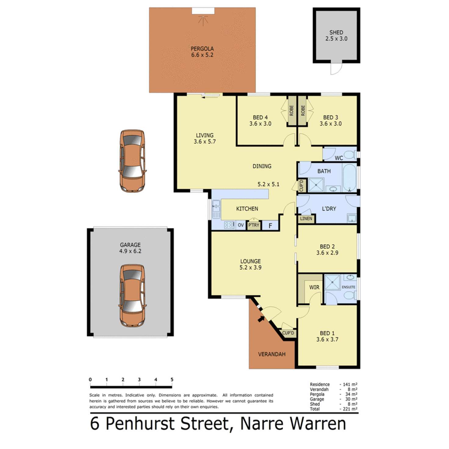 Floorplan of Homely house listing, 6 Penhurst Street, Narre Warren VIC 3805