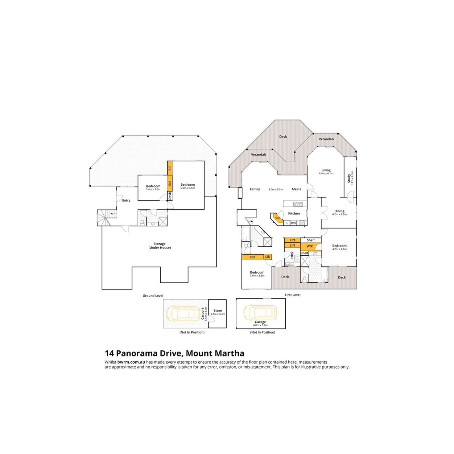 Floorplan of Homely house listing, 14 Panorama Drive, Mount Martha VIC 3934