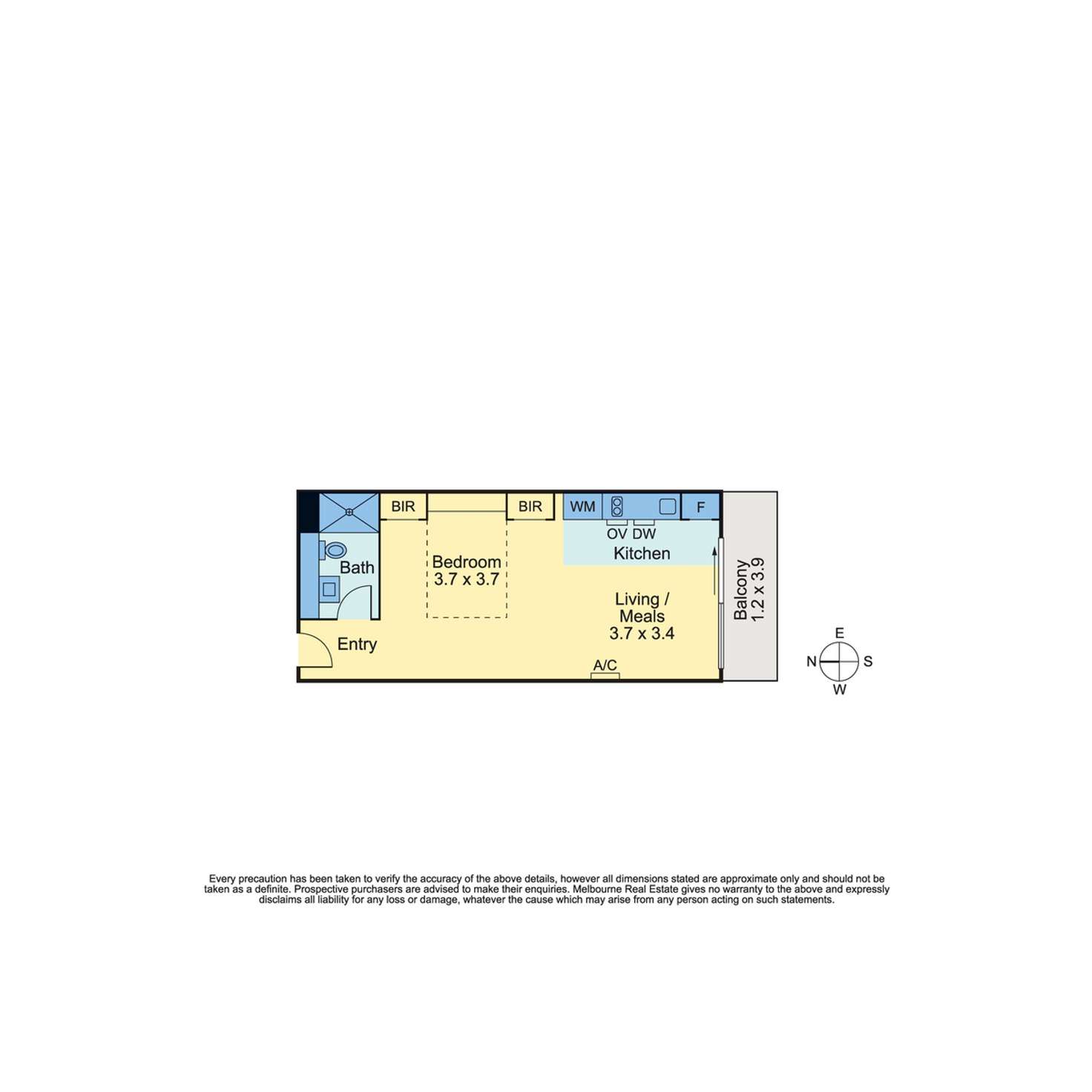 Floorplan of Homely studio listing, 106/32 Bray Street, South Yarra VIC 3141