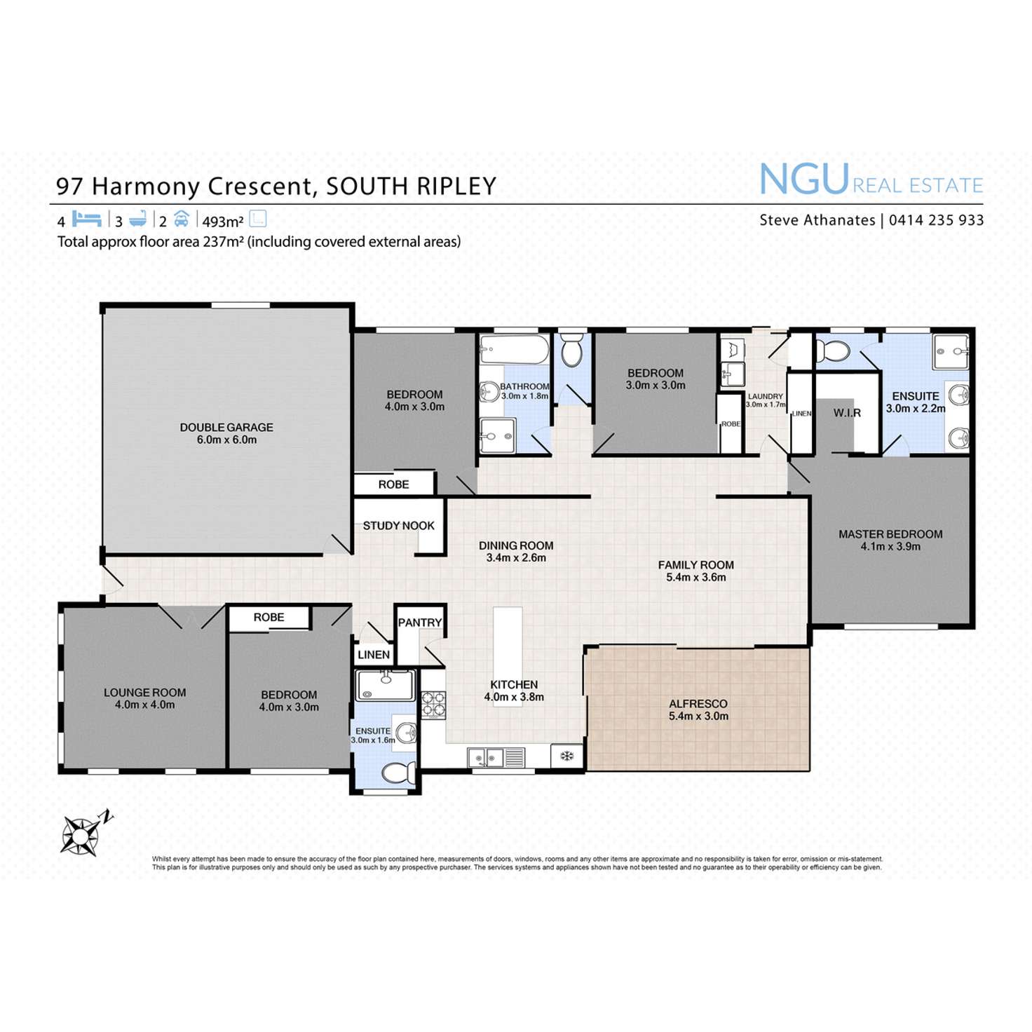 Floorplan of Homely house listing, 97 Harmony Crescent, South Ripley QLD 4306