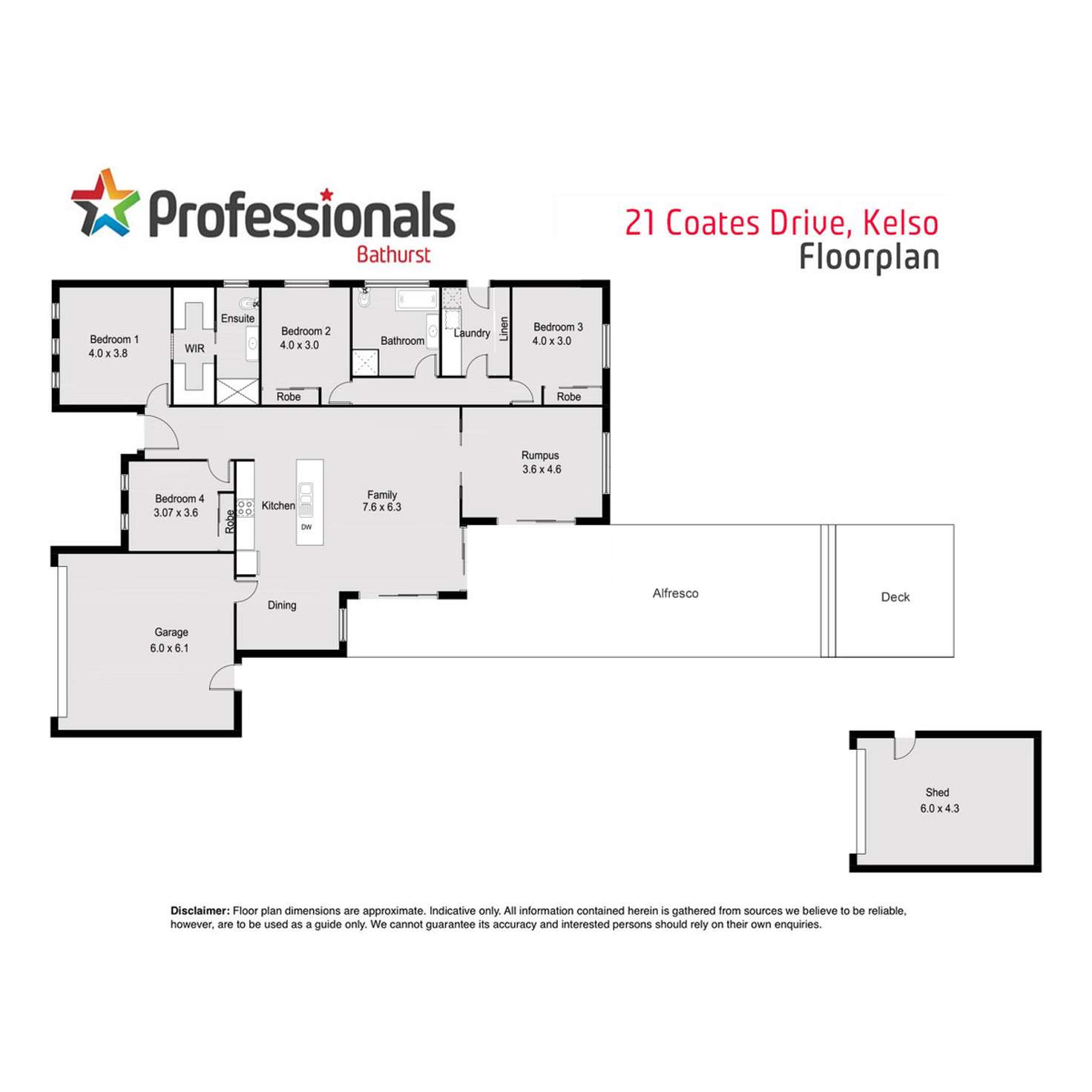 Floorplan of Homely house listing, 21 Coates Drive, Kelso NSW 2795