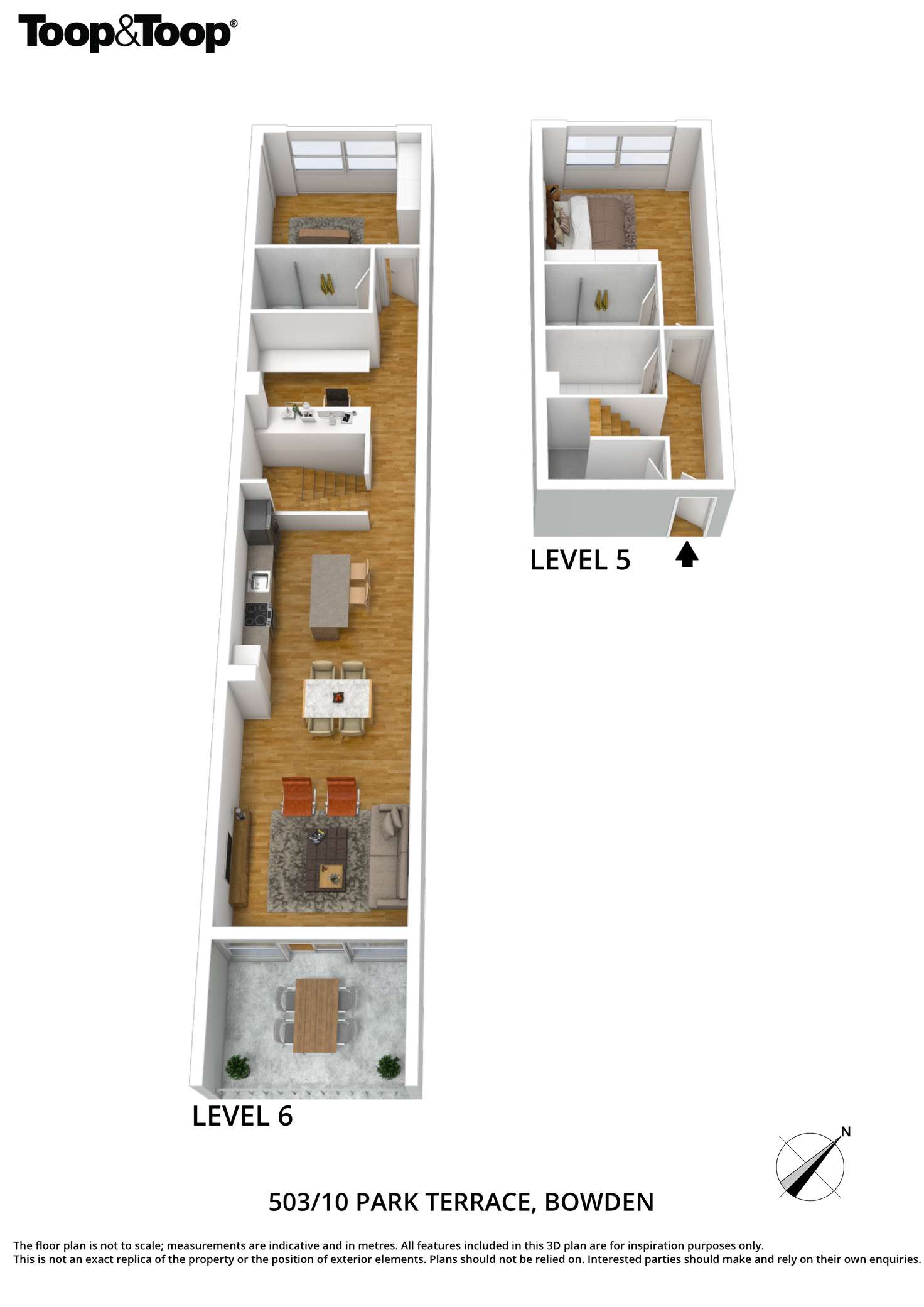 Floorplan of Homely apartment listing, 503/10 Park Terrace, Bowden SA 5007