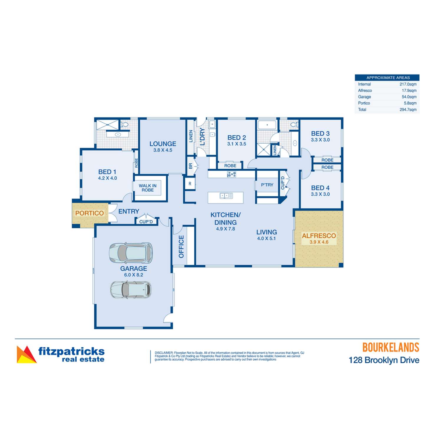 Floorplan of Homely house listing, 128 Brooklyn Drive, Bourkelands NSW 2650