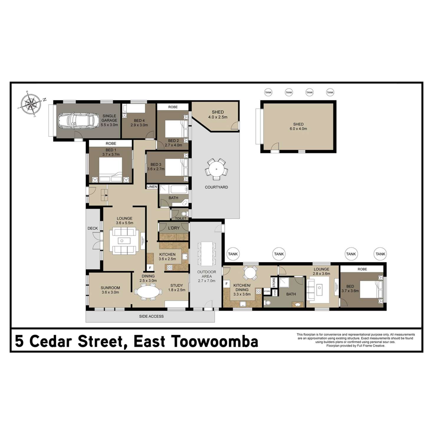 Floorplan of Homely house listing, 5 Cedar Street, East Toowoomba QLD 4350