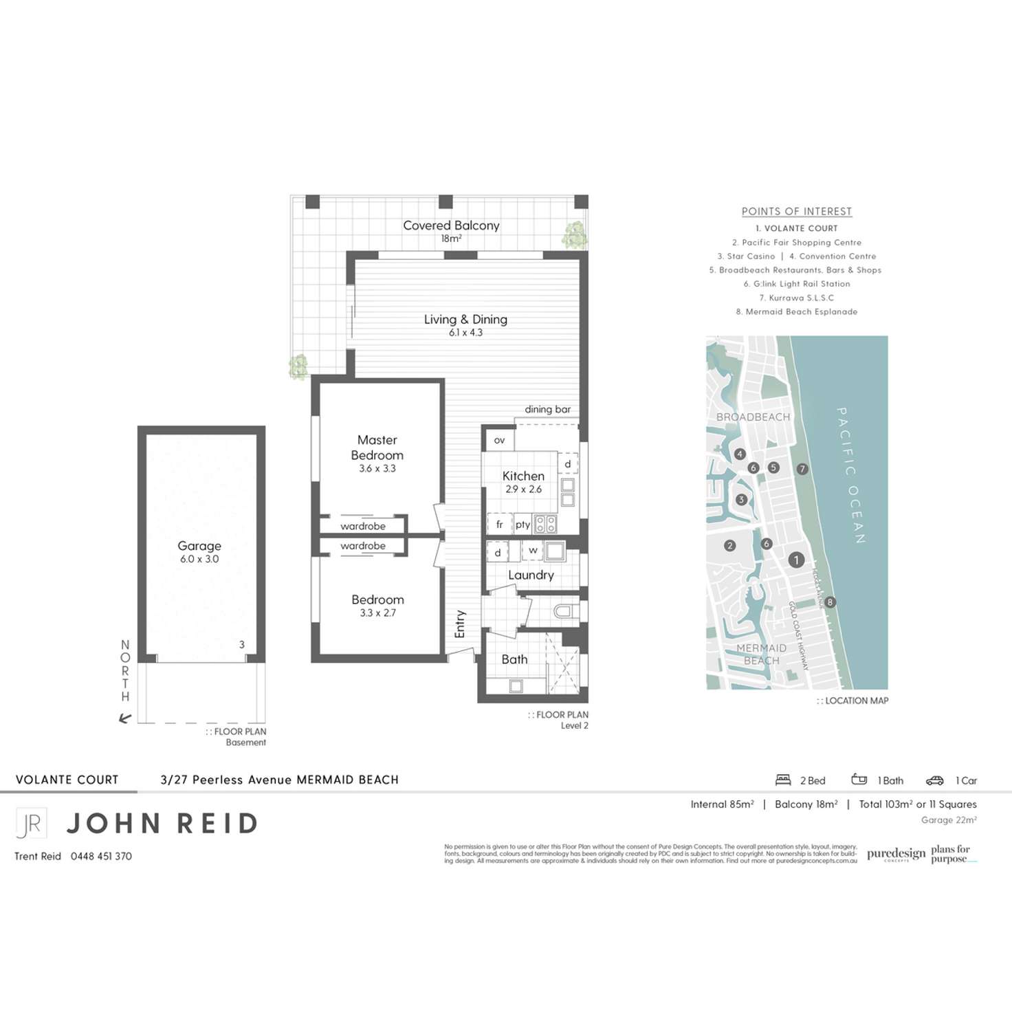 Floorplan of Homely unit listing, 3/27 Peerless Avenue, Mermaid Beach QLD 4218