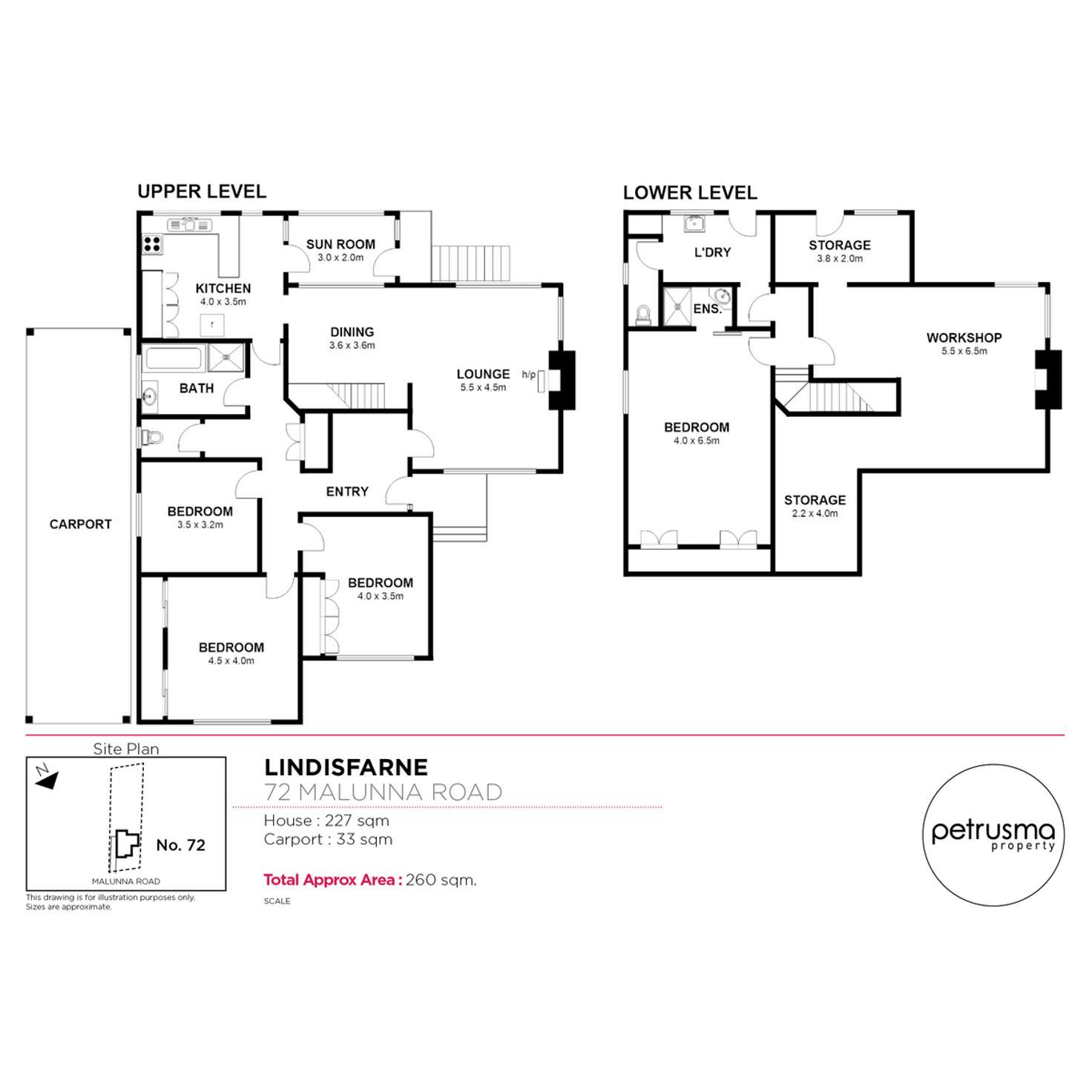 Floorplan of Homely house listing, 72 Malunna Road, Lindisfarne TAS 7015