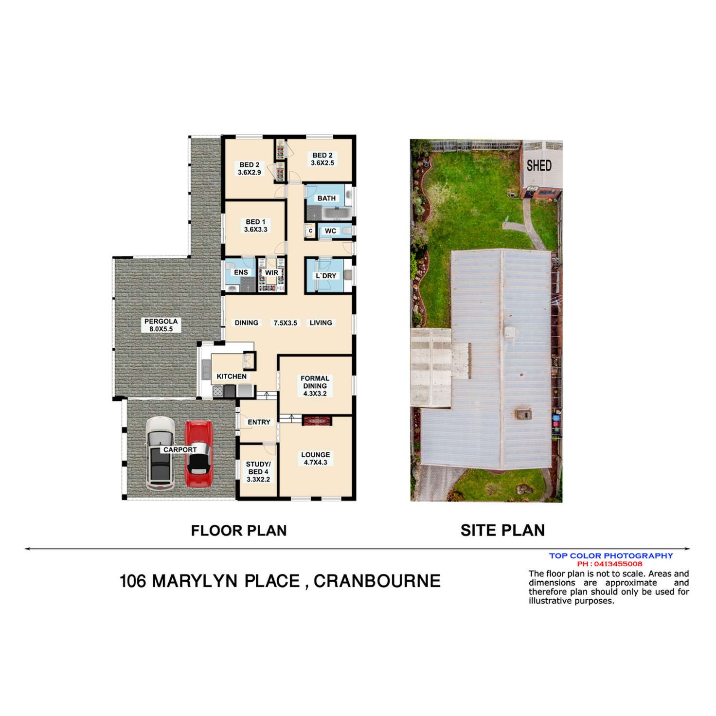 Floorplan of Homely house listing, 106 Marylyn Place, Cranbourne VIC 3977
