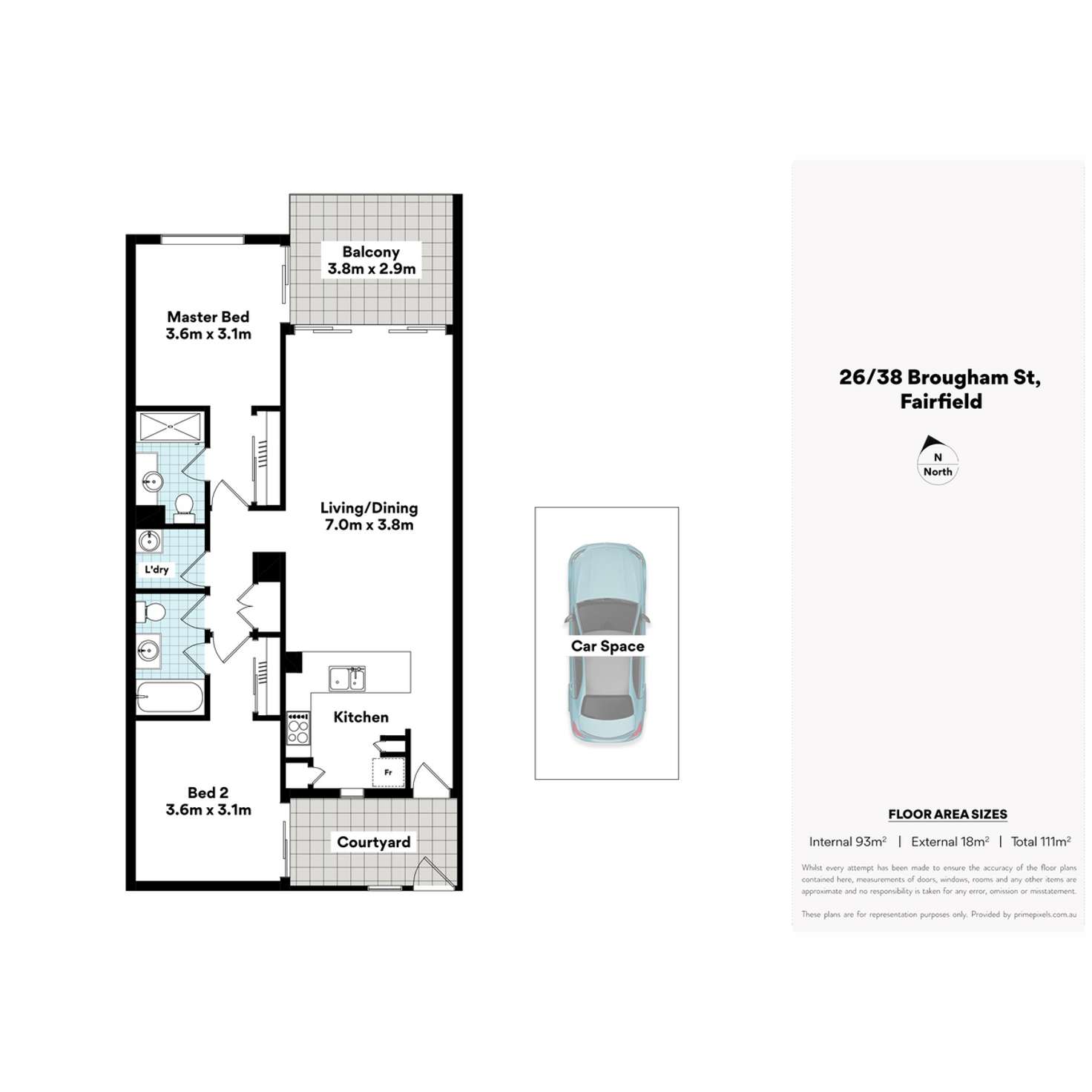 Floorplan of Homely unit listing, 26/38 Brougham Street, Fairfield QLD 4103
