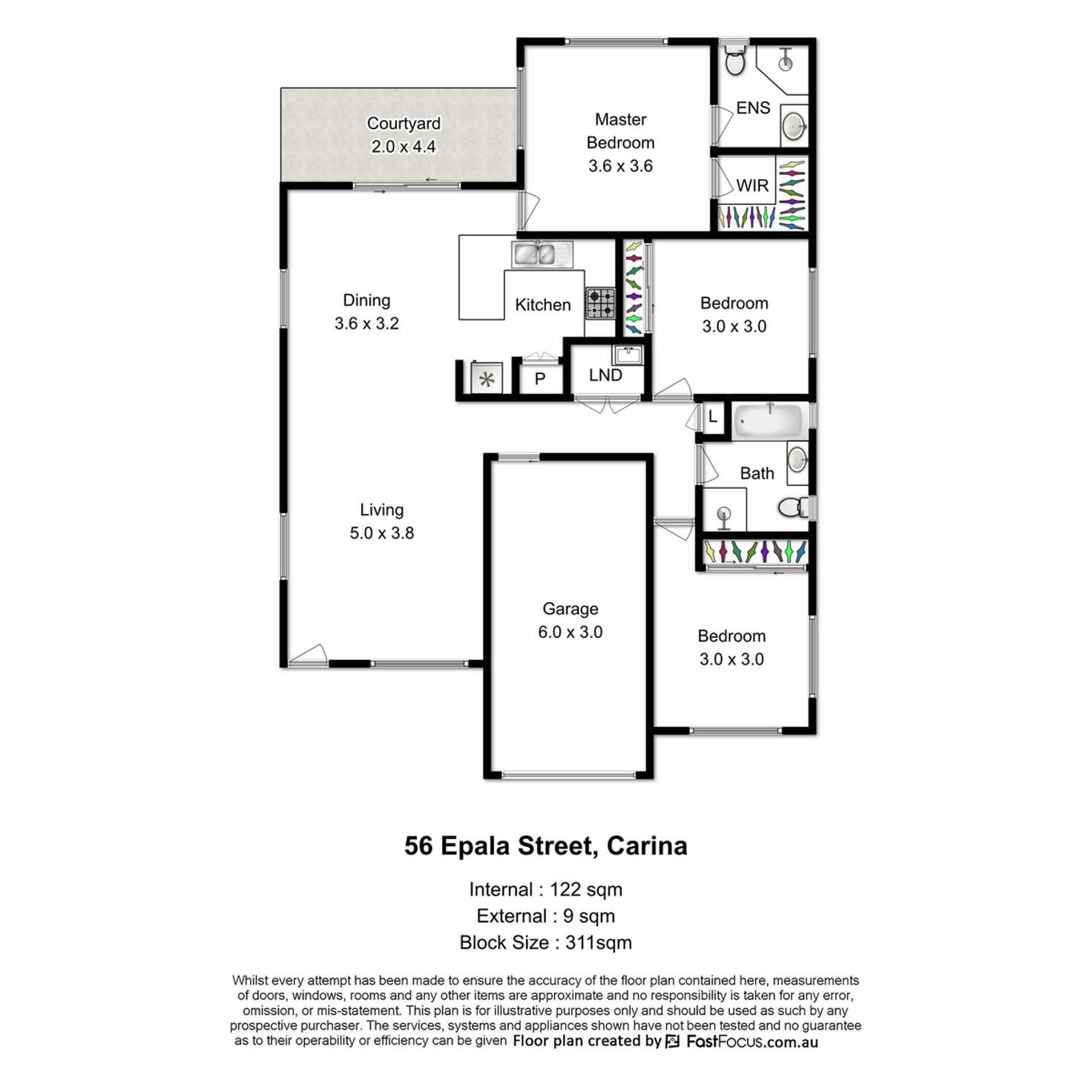 Floorplan of Homely villa listing, 56 Epala Street, Carina QLD 4152
