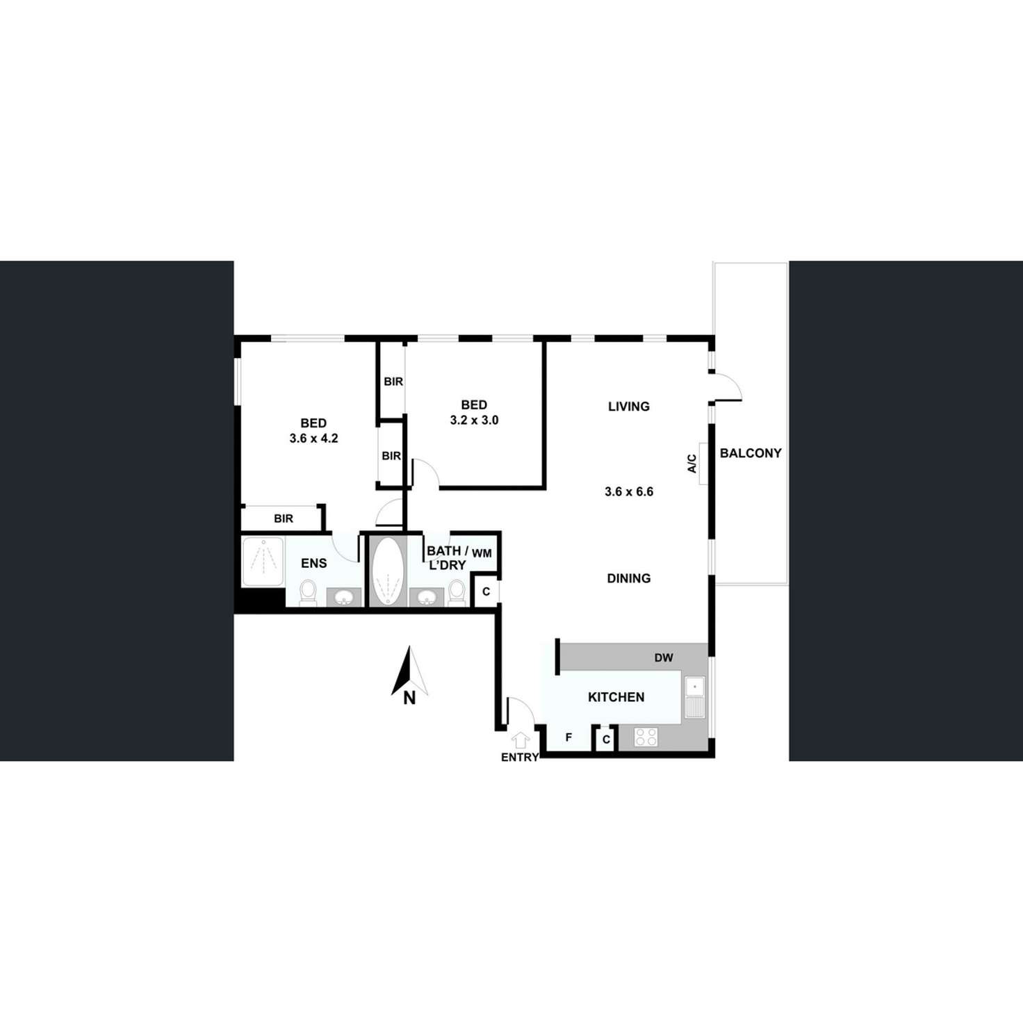 Floorplan of Homely apartment listing, 38/1 Graham Street, Port Melbourne VIC 3207